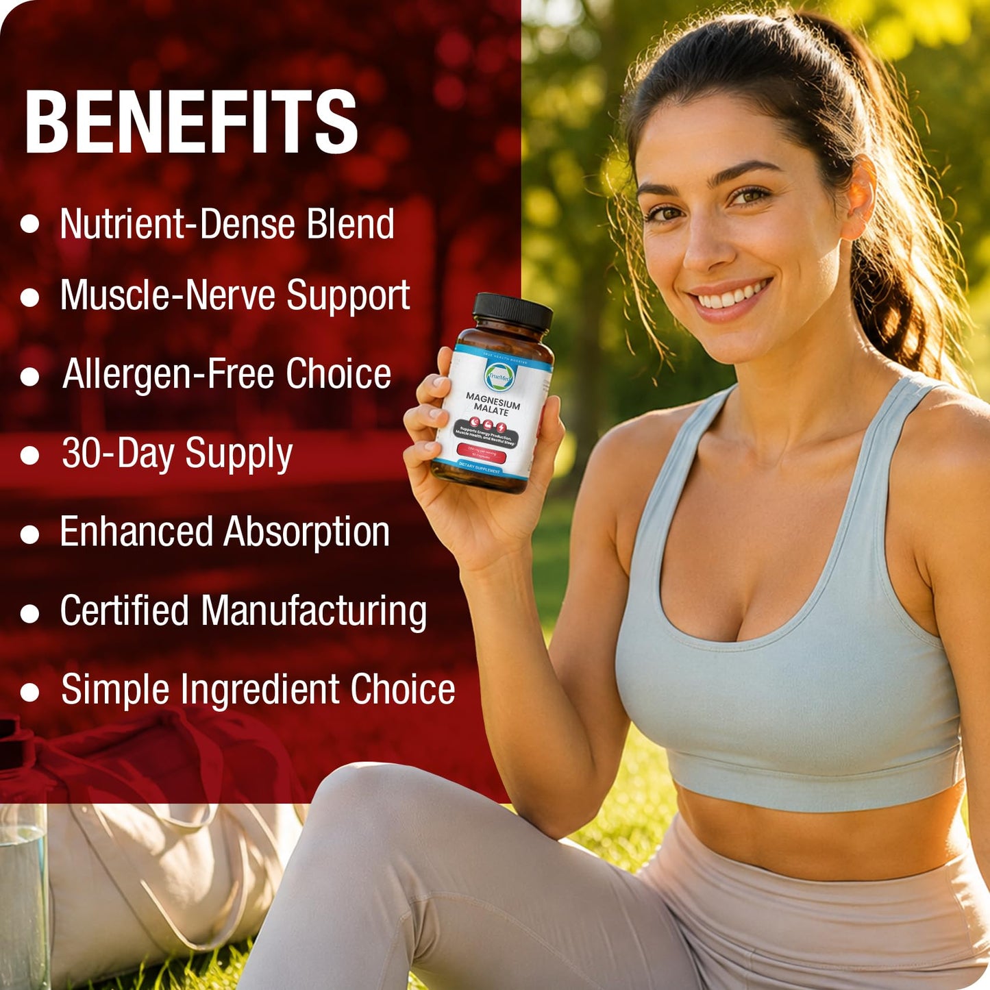 TRUEMED Magnesium Malate Capsules 90 Capsules