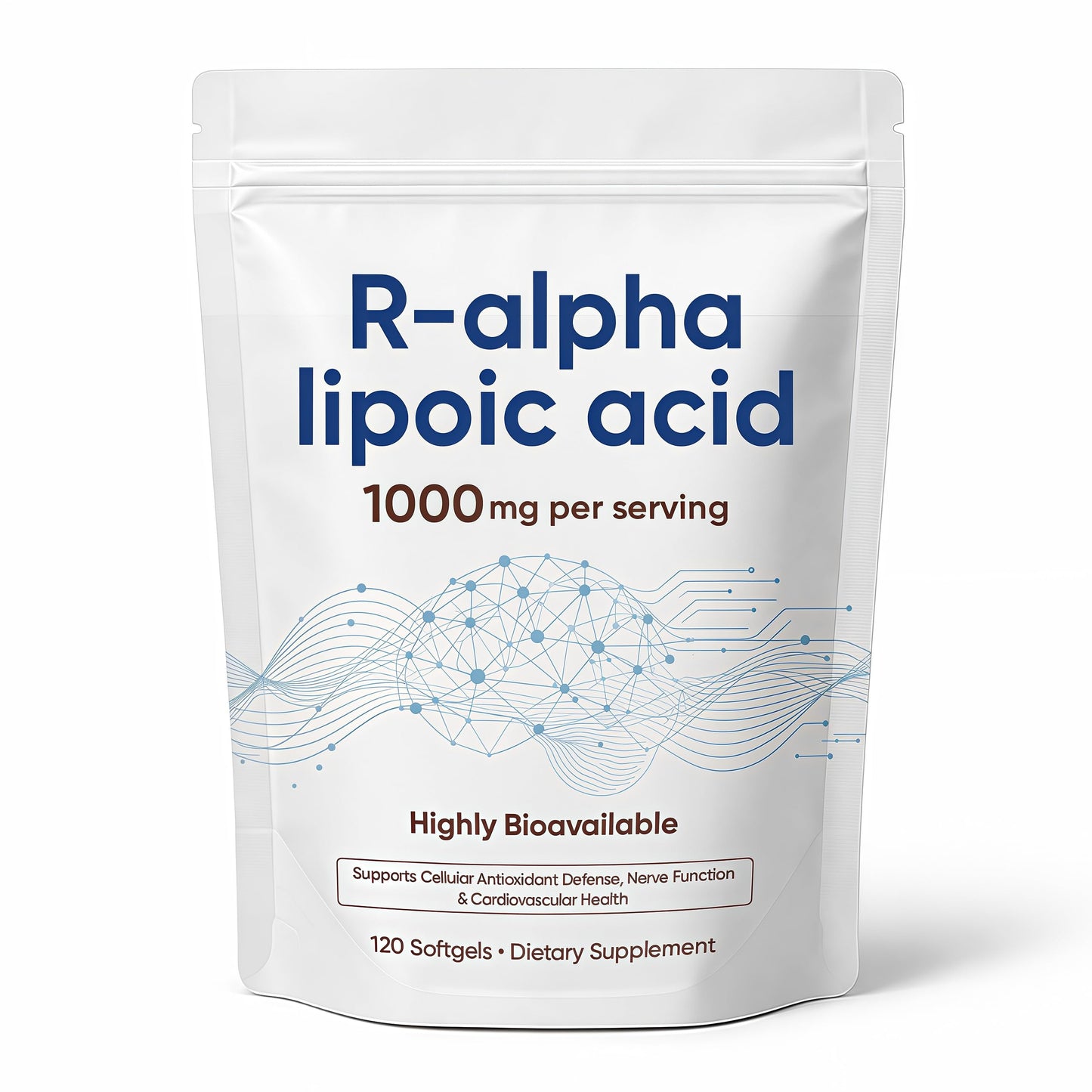 MKSUVGQ Alpha Lipoic Acid 1000mg with Coconut Oil Softgels, 120 Count