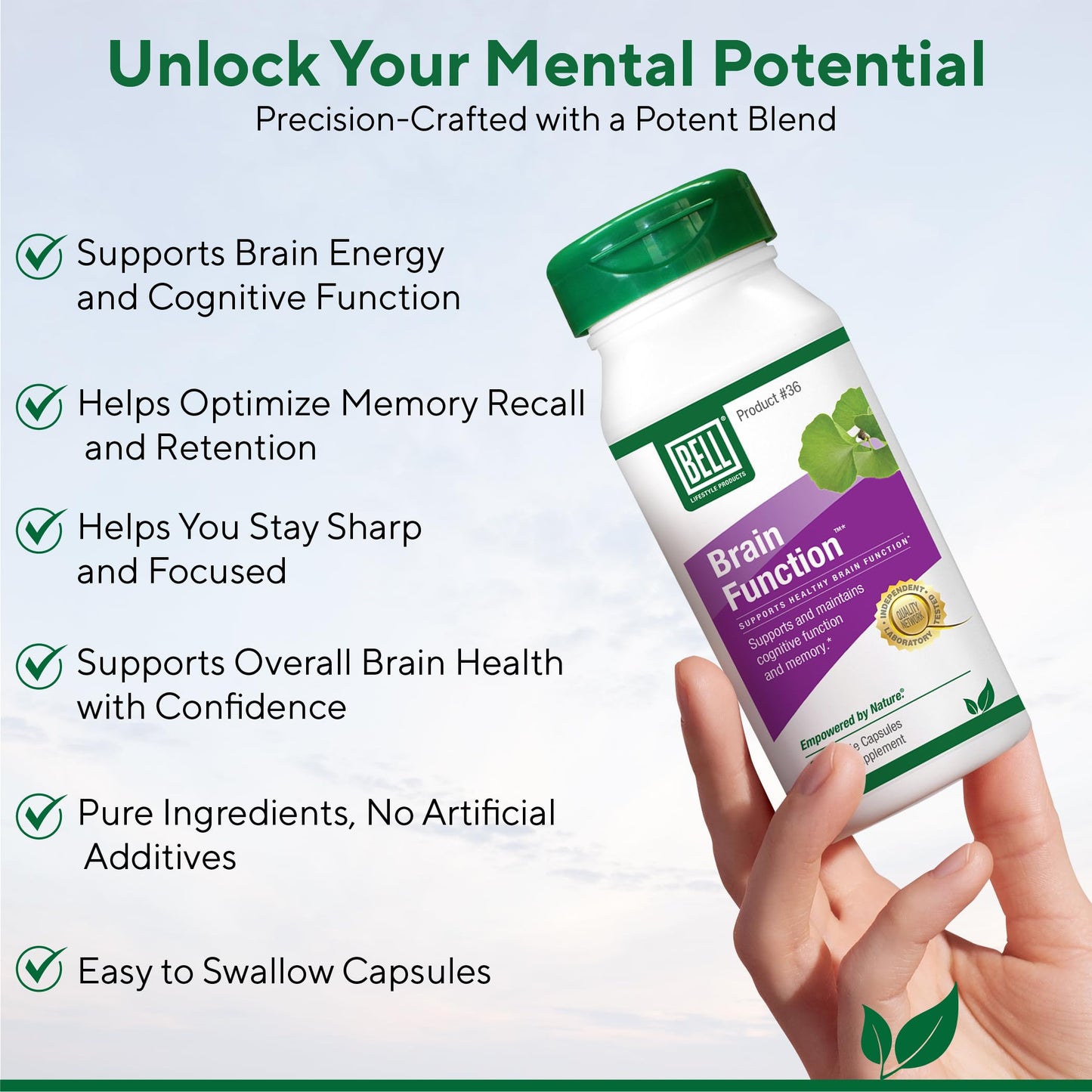 Bell Brain Function Lifestyle Capsules, 60 Count