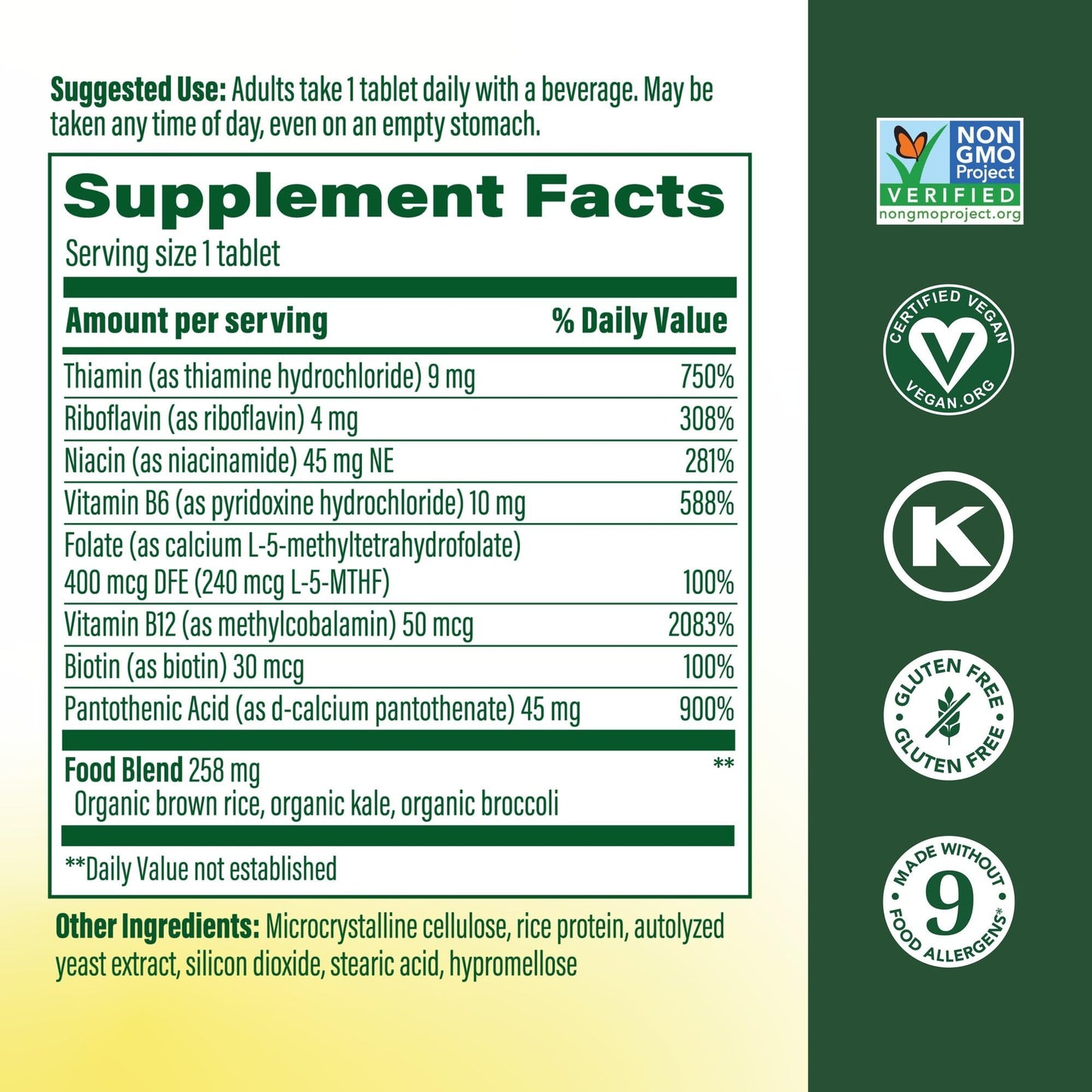 MegaFood Balanced B Complex 60 Tablets