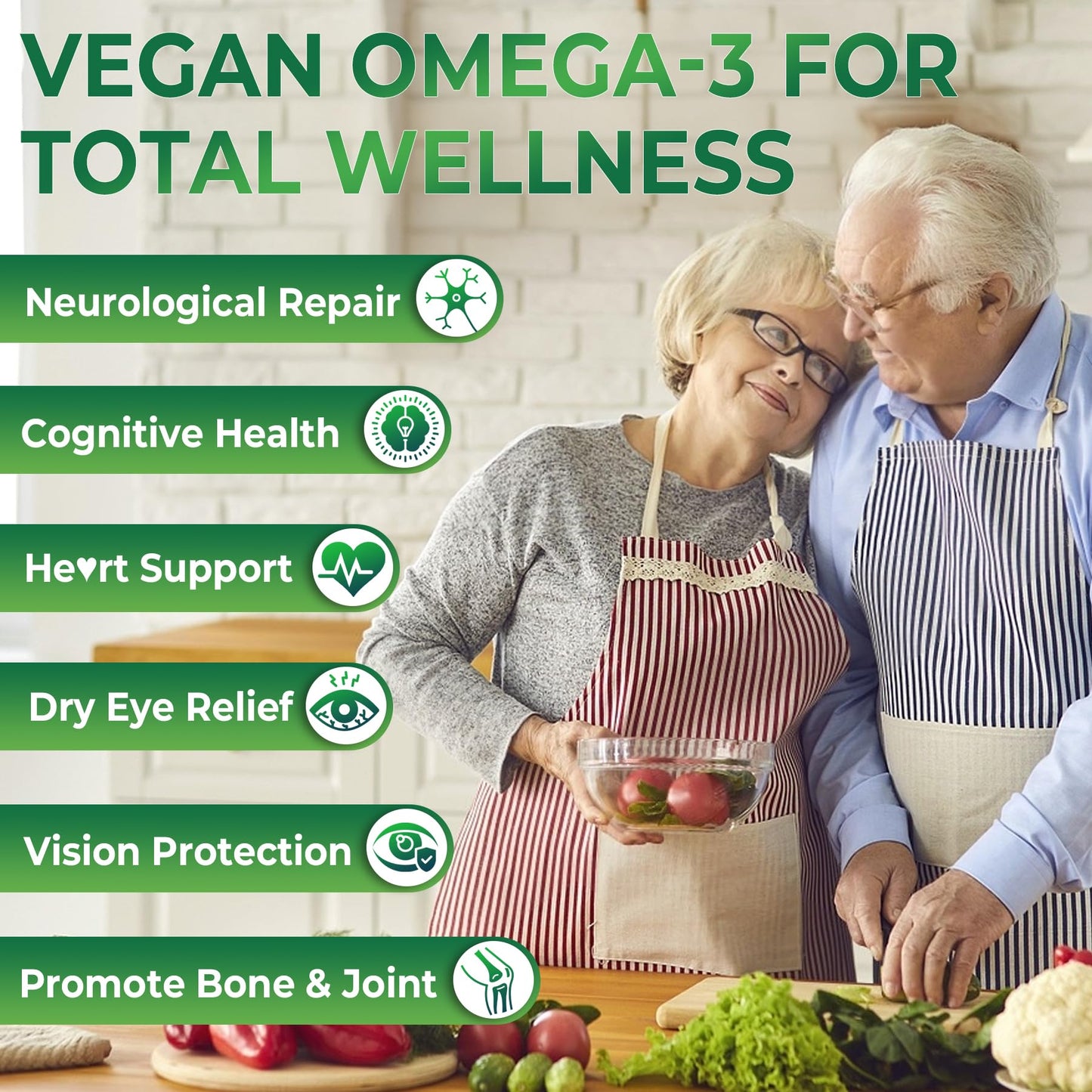 LILICARE Omega 3 Gummies 2200mg from Algae Oil (DHA 640mg & EPA 290mg), 60 Count