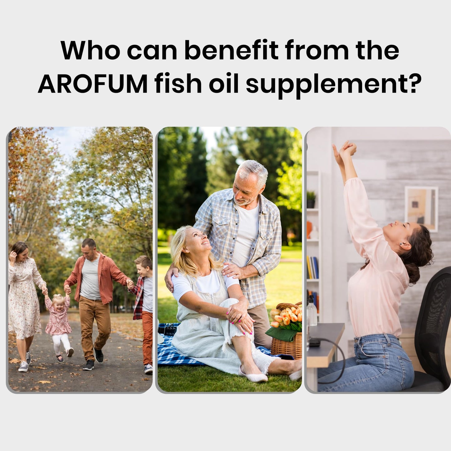 Arofum Omega 3 Fish Oil Supplements with CoQ10 Softgel 300