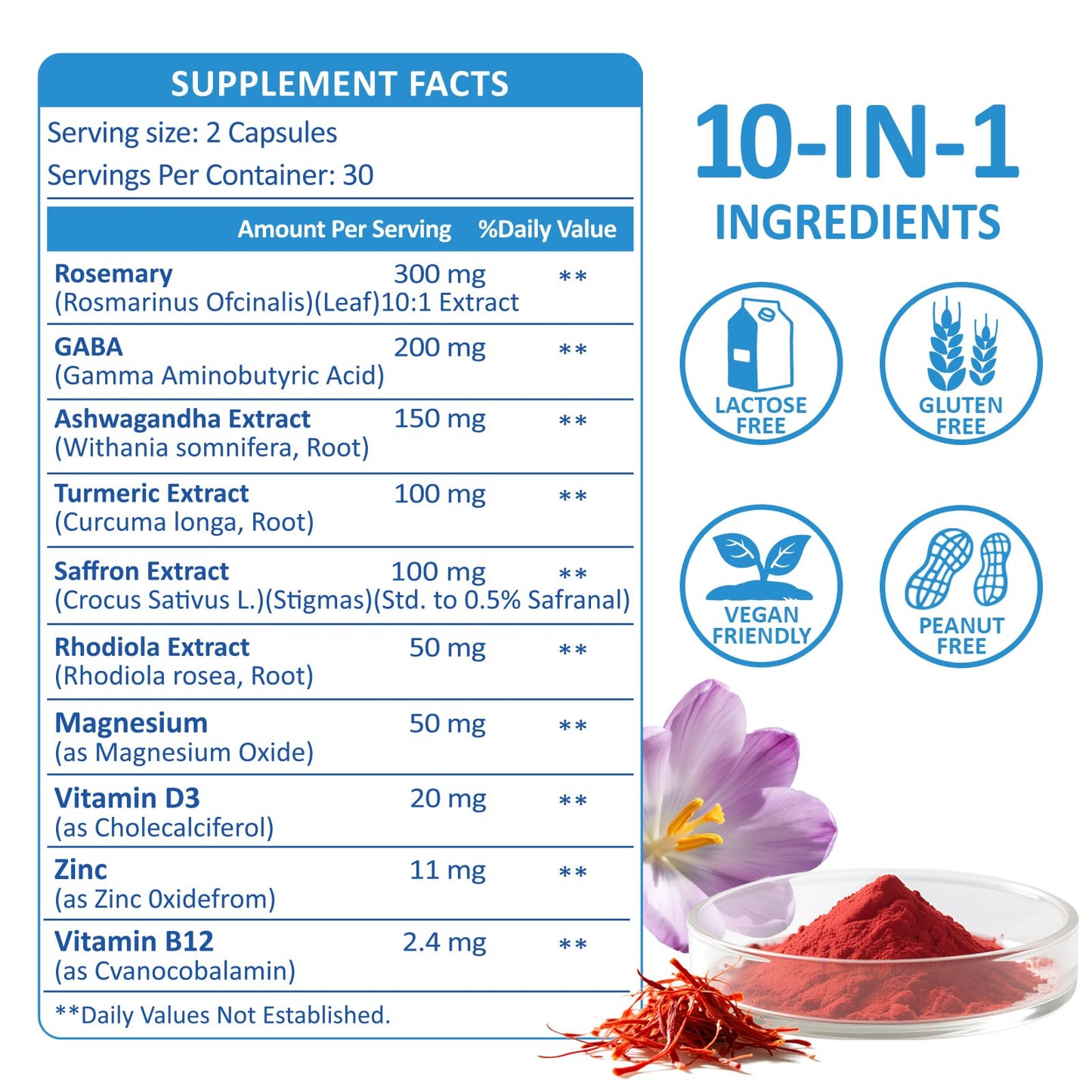 RimTuku Saffron Extract Organic Saffron Supplements for Women and Men Powder, 120