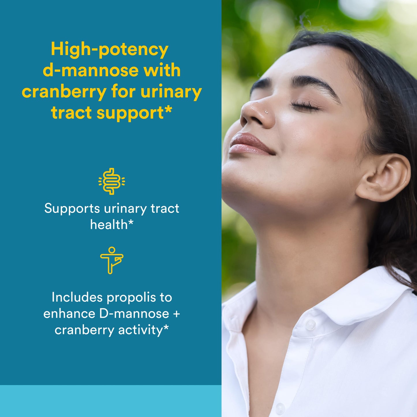 Natural Factors WomenSense D-Mannose with Cranberry Plus Propolis 60 Capsules