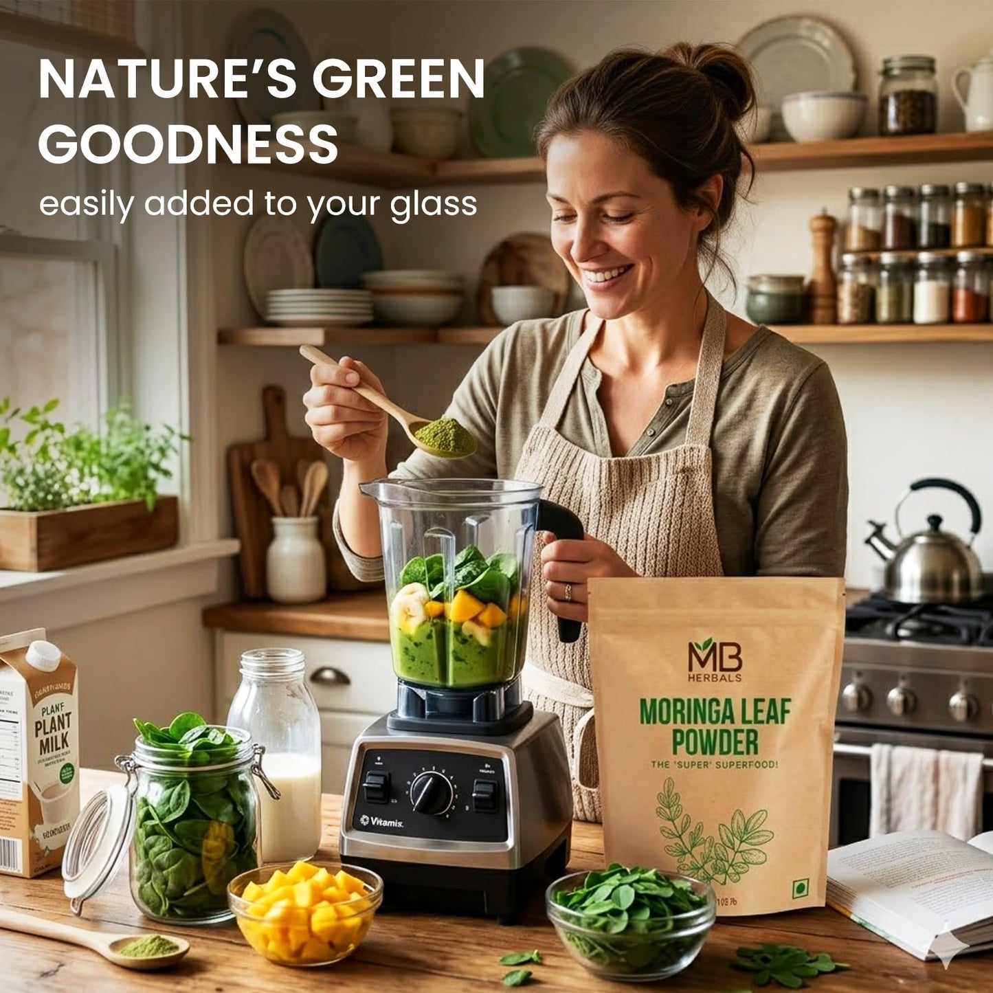 MB Herbals Moringa Leaf Powder 16 oz