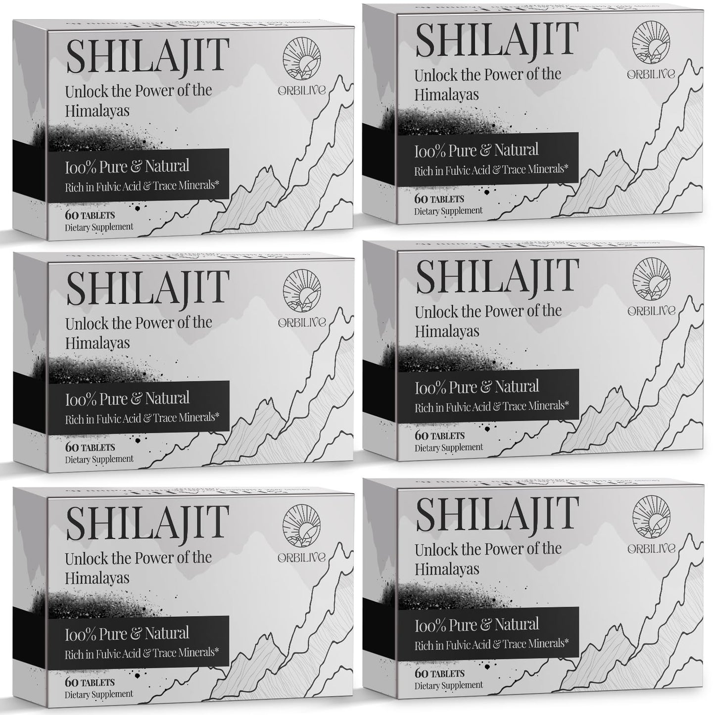 ORBILIVE Shilajit Tablets 1000 mg, 360 Count