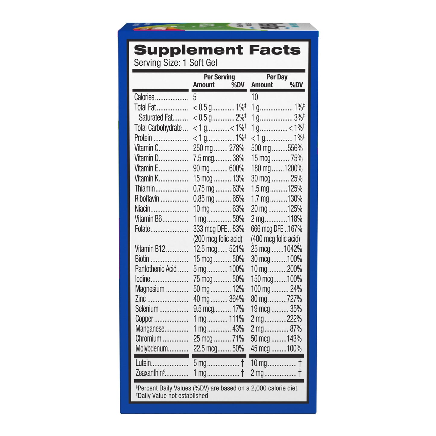 PreserVision AREDS 2 + Multivitamin Eye Vitamin with Lutein, Zeaxanthin, Zinc, and Vitamins C, D & E Softgels 160