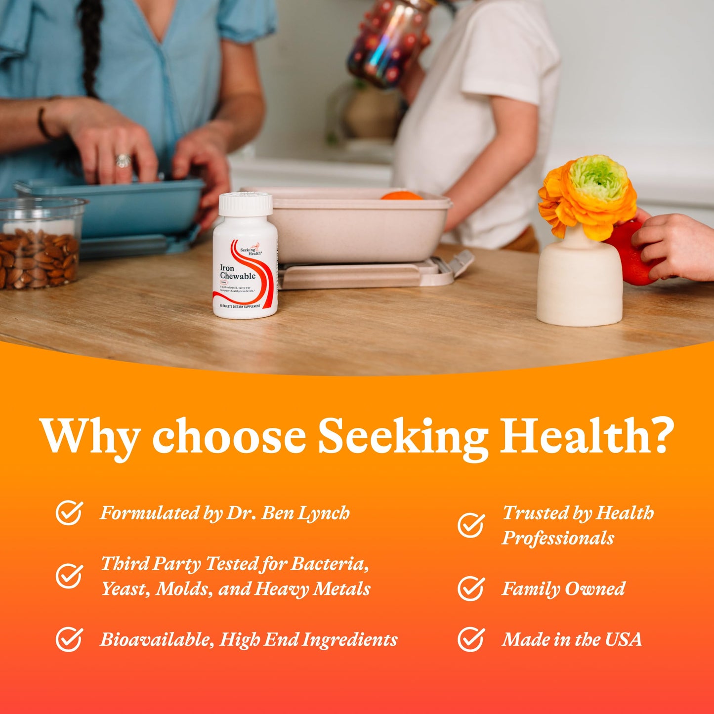 Seeking Health Iron Chewable Tablet 60 Count