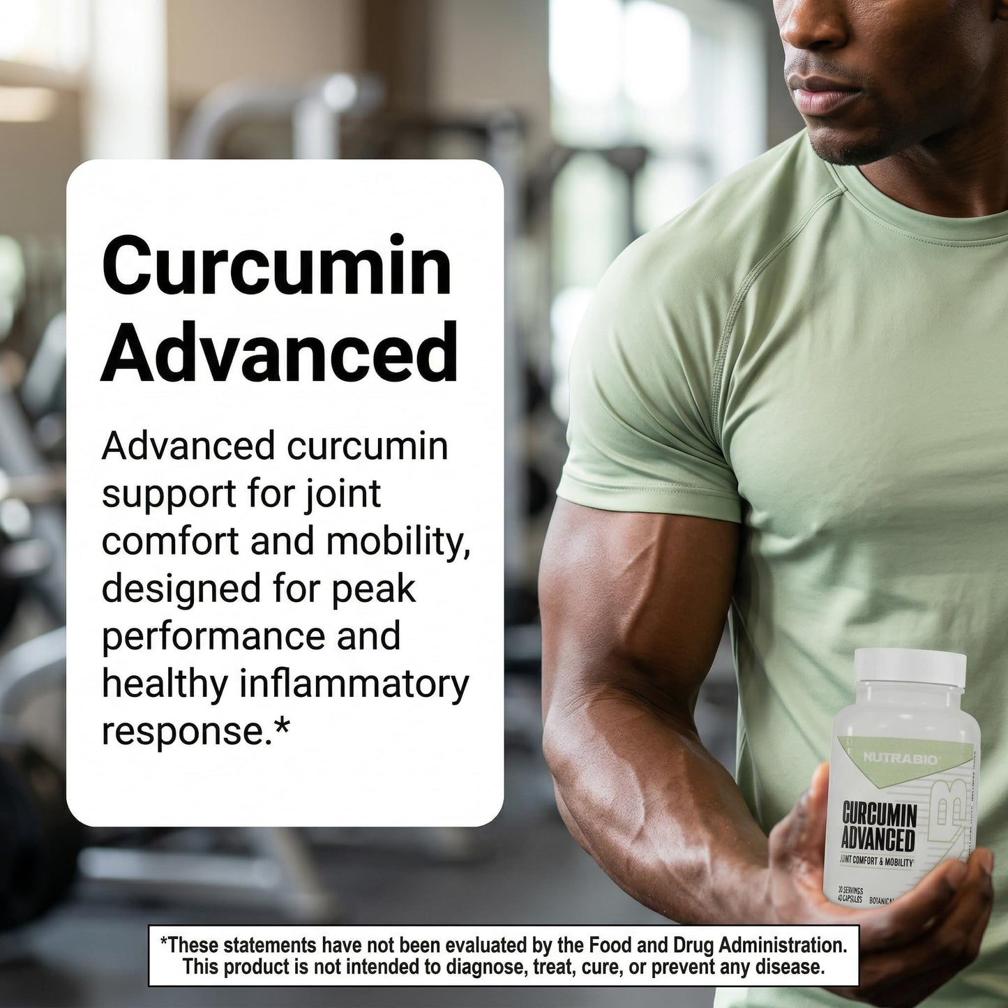 NutraBio Curcumin Advanced Digestion & Joint Support Complex with Bromelain, Ginger Root Extract, Bioperine, and AstraGin, 60 Capsules
