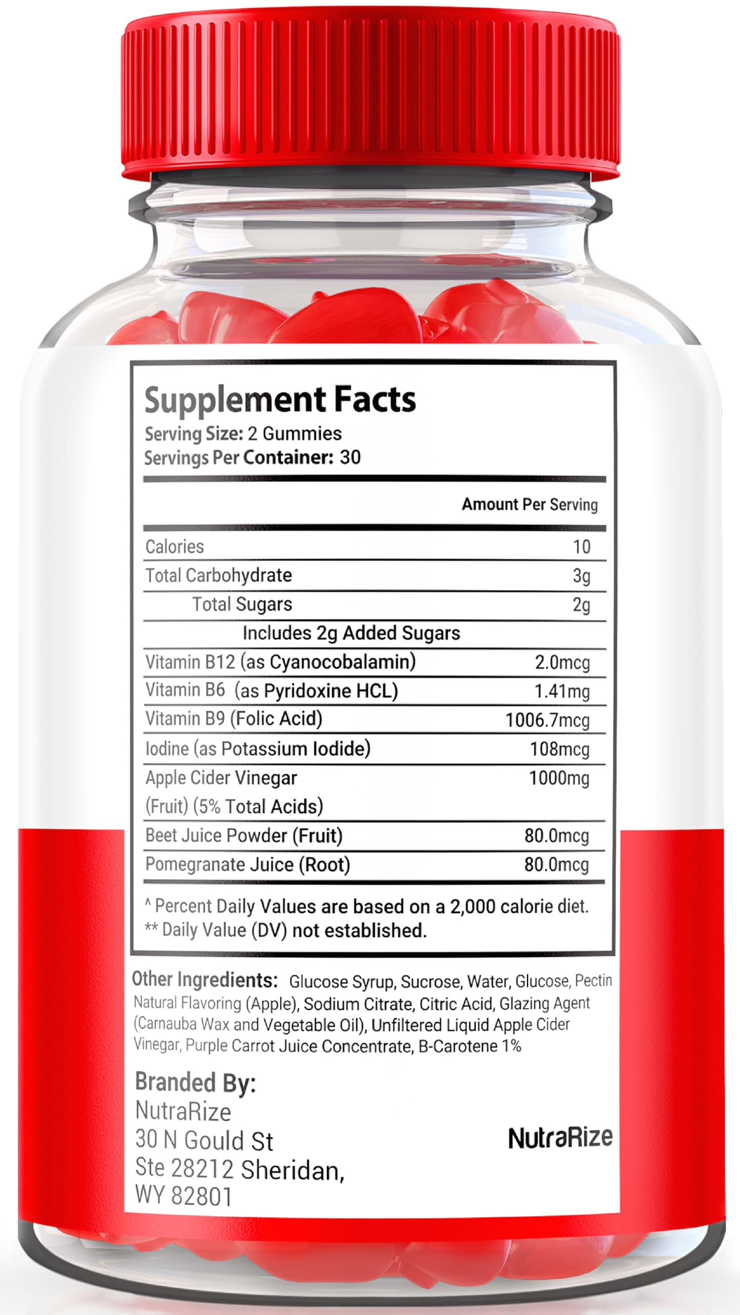 NutraRize Ketozense Keto ACV Gummies Gummy 180