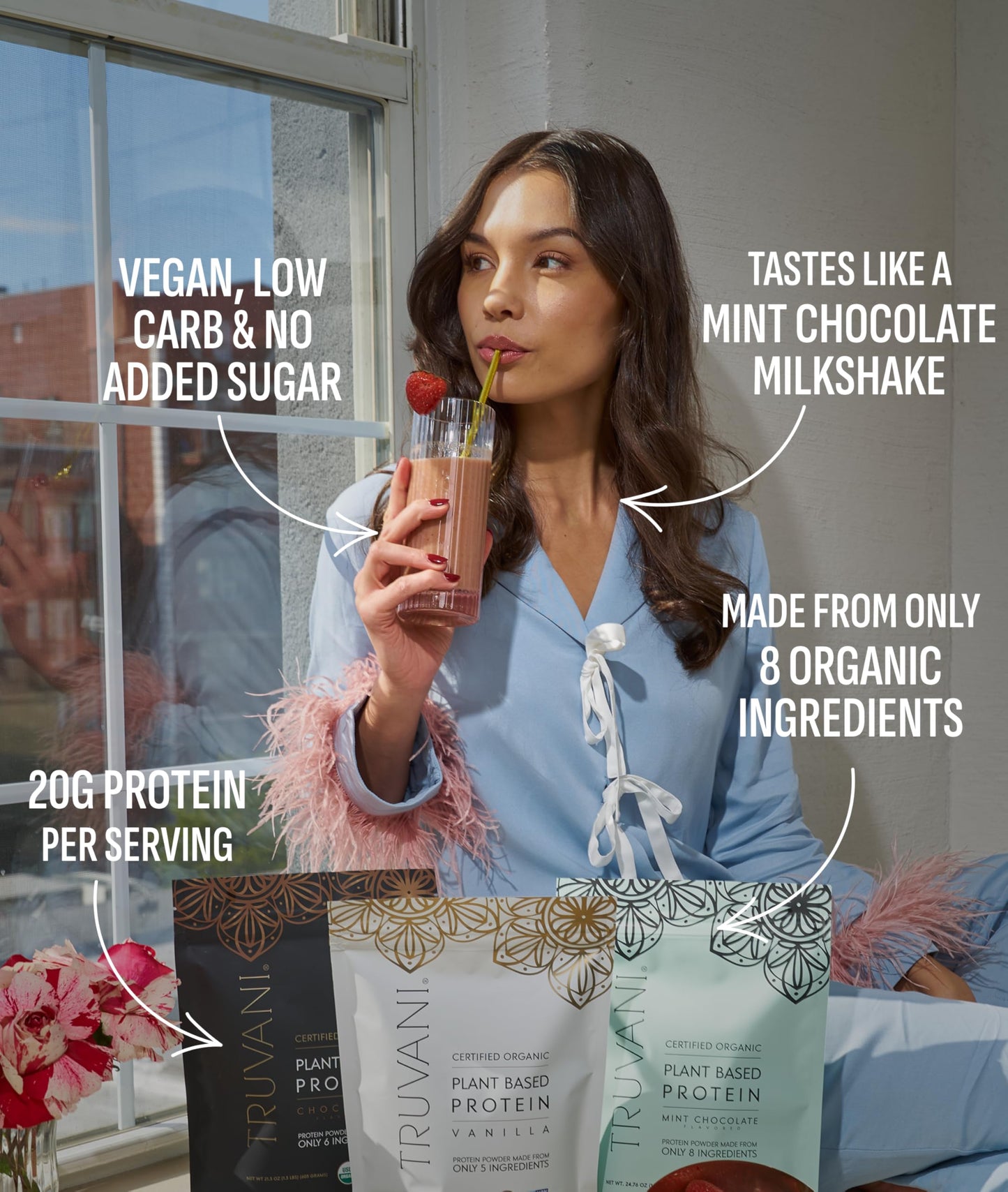 Truvani Vegan Pea Protein Powder, 20 Servings