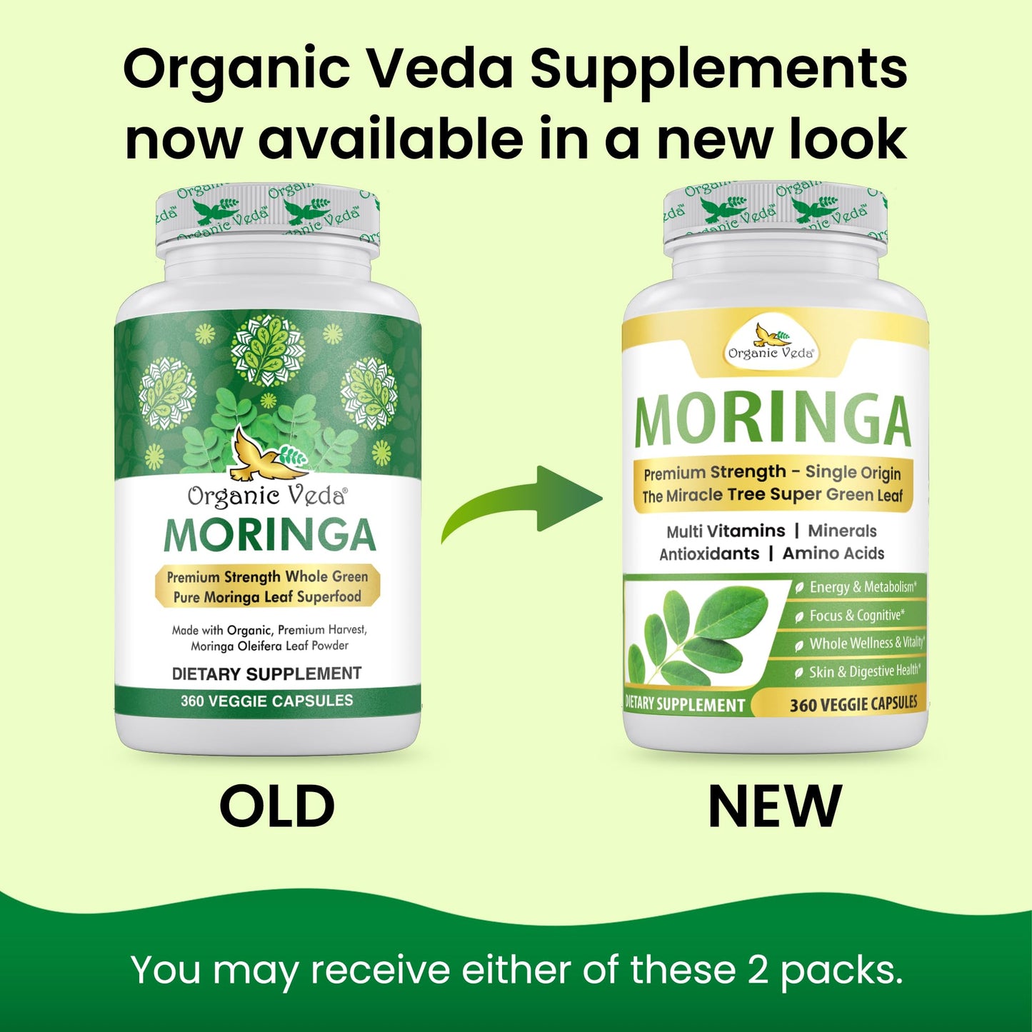 Organic Veda Moringa 1000mg Capsule, 360 Capsules