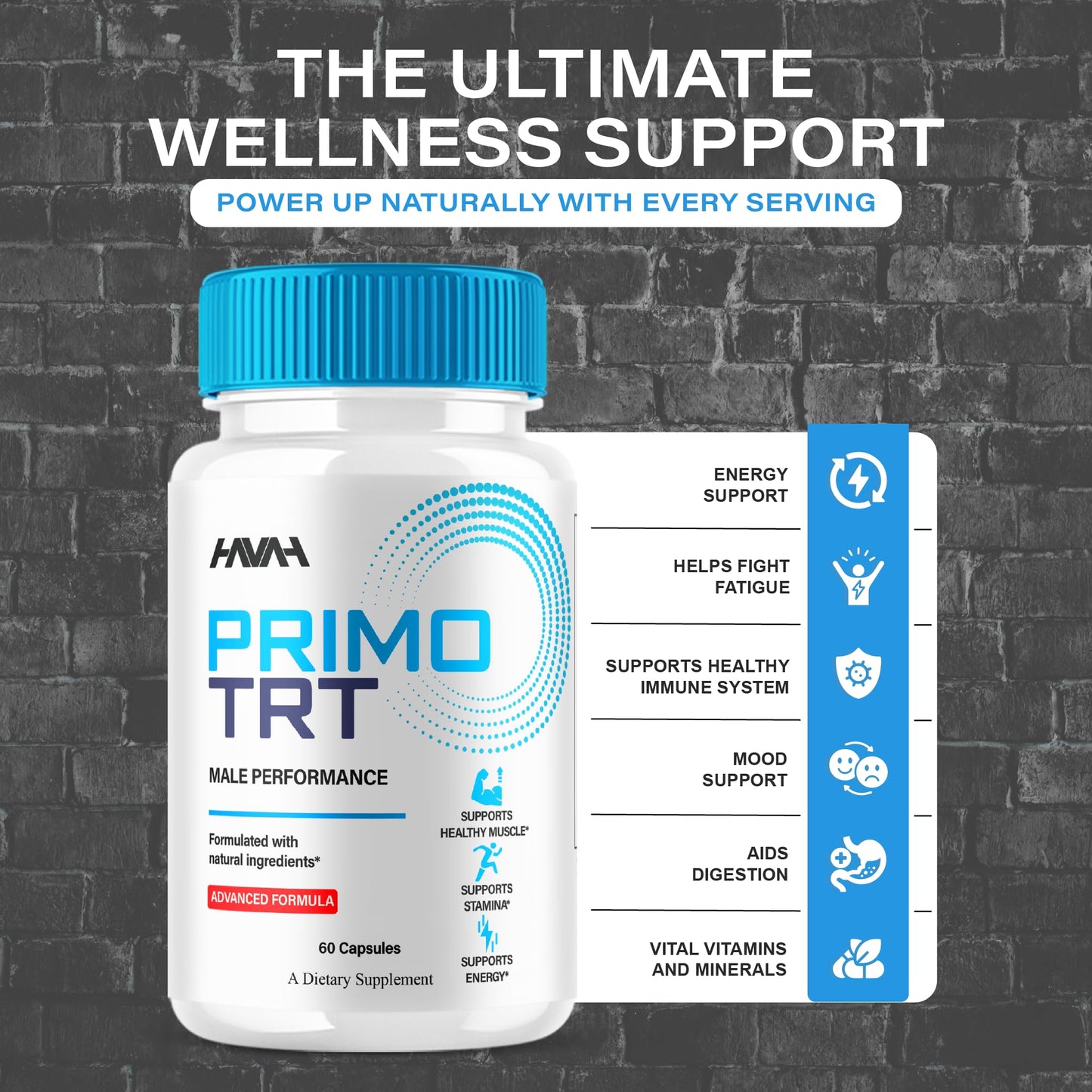 Havah PrimoTRT Maximum Support Capsule, 120 Capsules