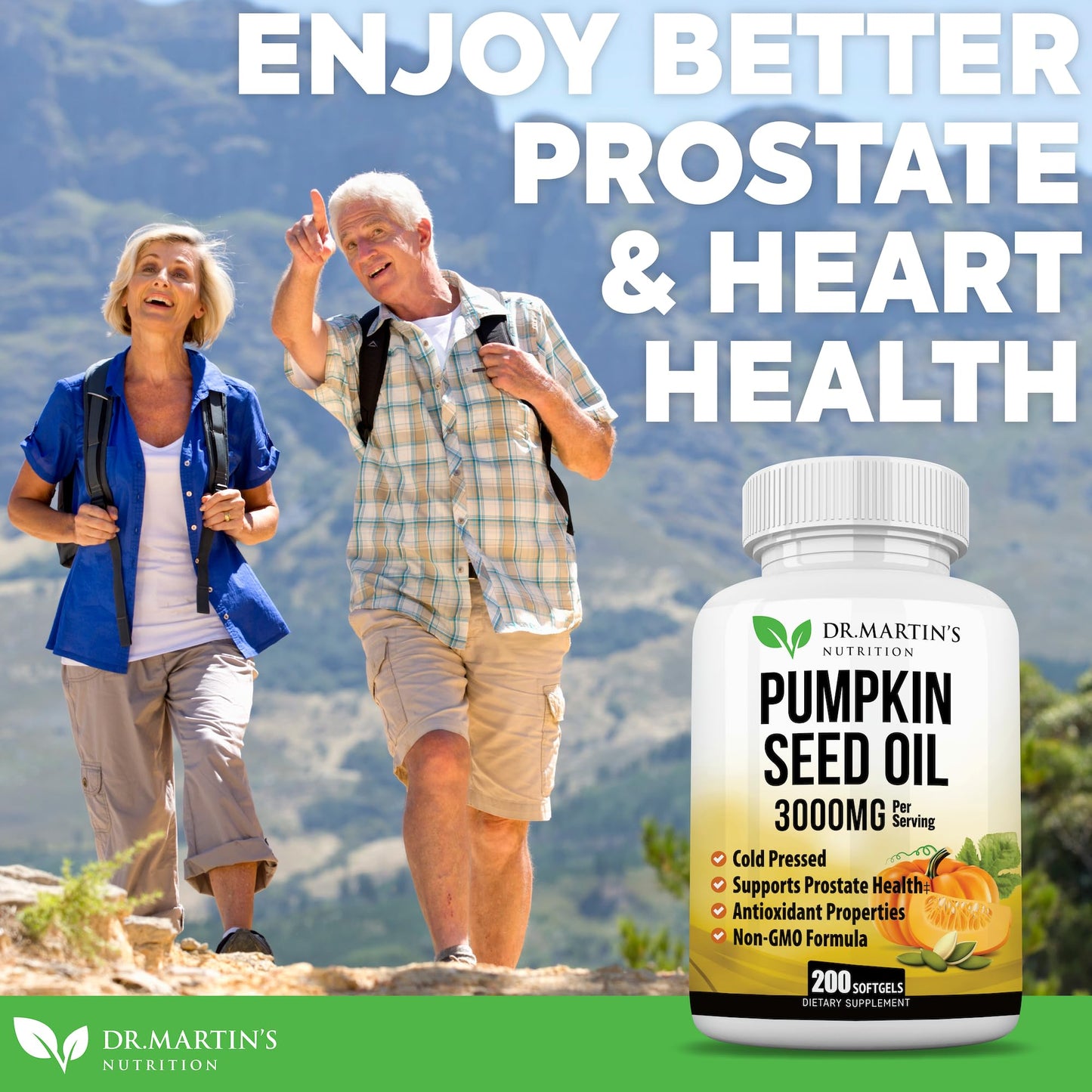 DR. MARTIN'S NUTRITION Pumpkin Seed Oil Softgels 3000mg, 200 Count