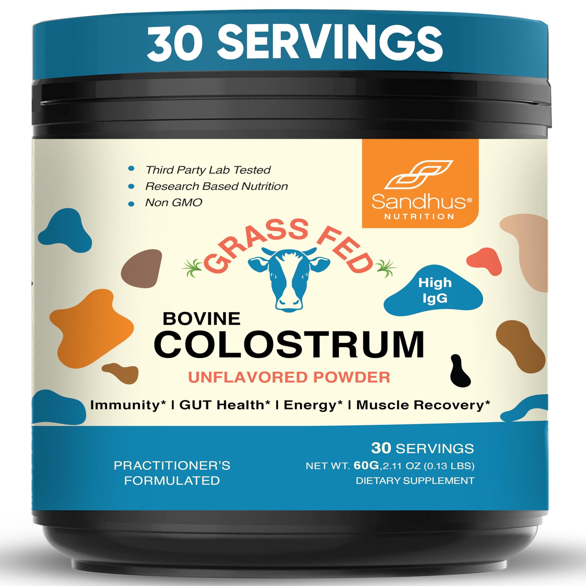 Sandhu's Grass Fed Bovine Colostrum Powder 2.11 oz