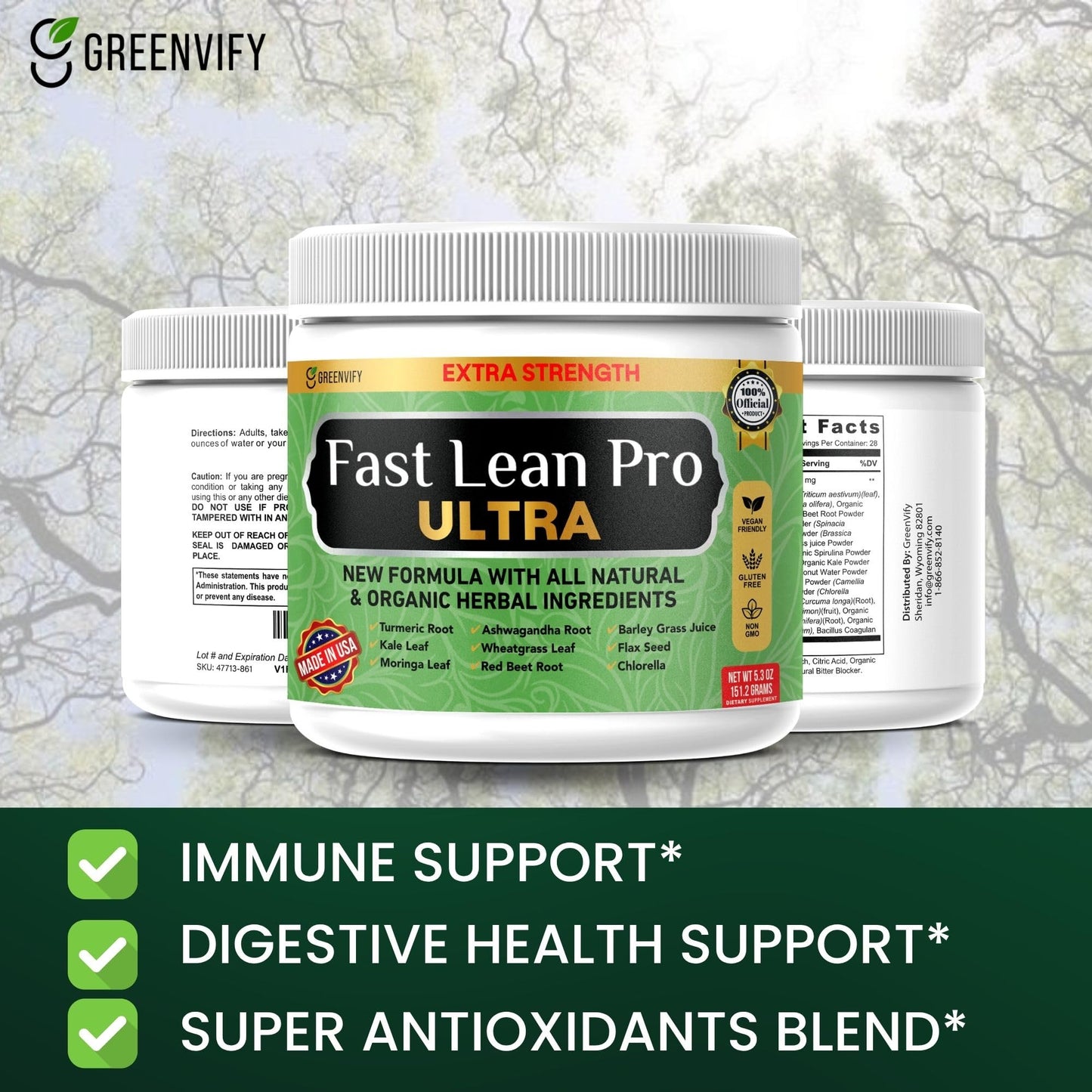 GREENVIFY Fast Lean Pro Ultra Advanced Thermogenic Formula, Daily Metabolic Support Capsule, 60 Capsules