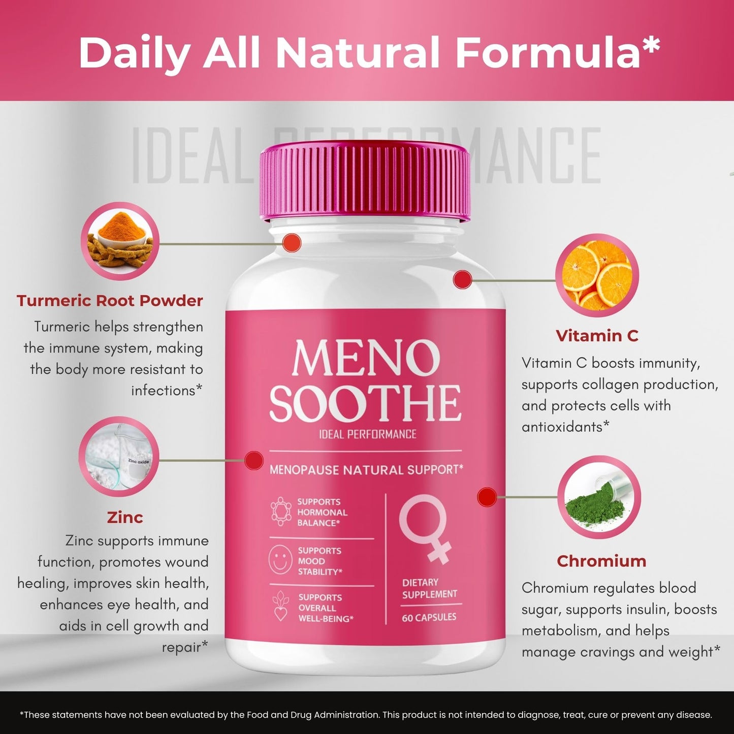 IDEAL PERFORMANCE Menosoothe Advanced Blood Formula Capsules, 180 Capsules