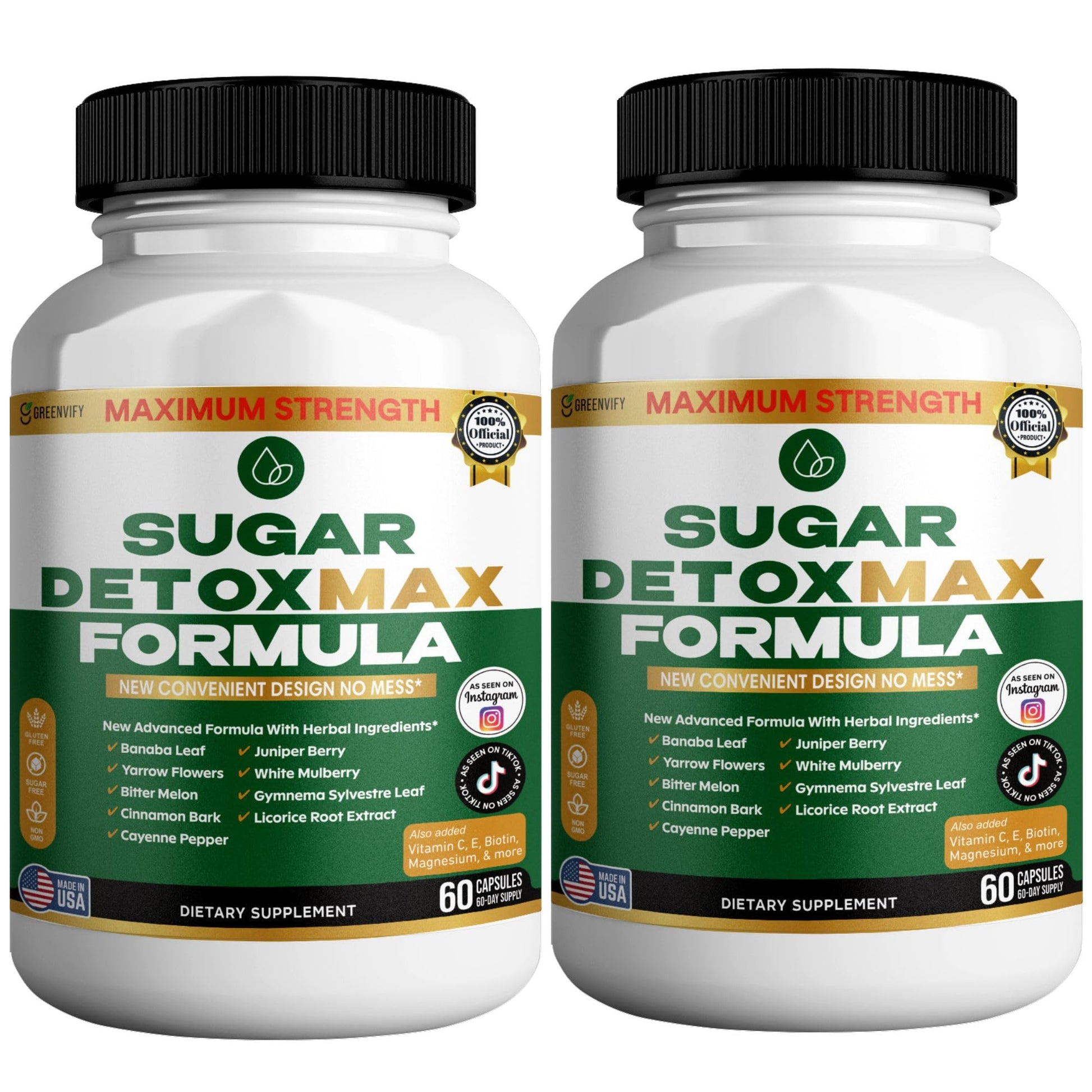 GREENVIFY Sugar Detox Max Formula Capsule 120 Capsules