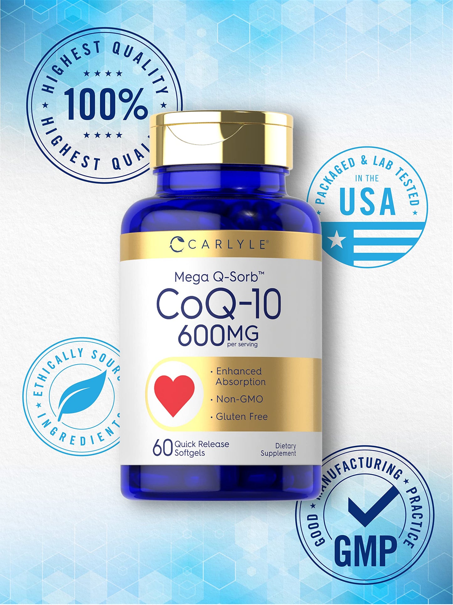 Carlyle CoQ10 600 mg Softgel 60 Count