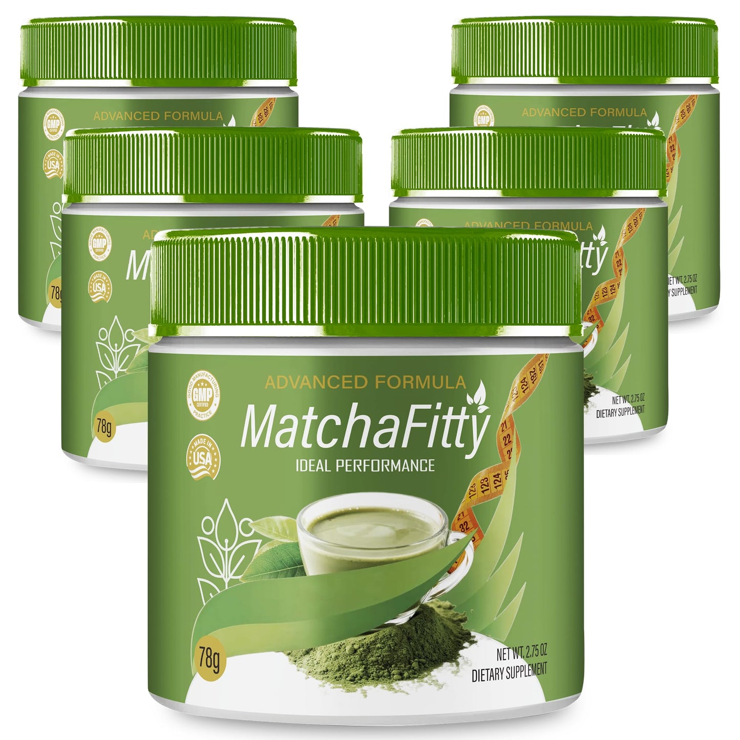 IDEAL PERFORMANCE MatchaFitty Digestive Health Support Supplement Powder, 10 oz