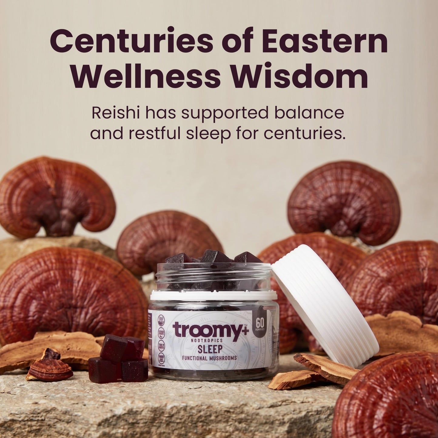 Troomy Nootropics Sleep Gummies for Adults and Kids, 60 Count