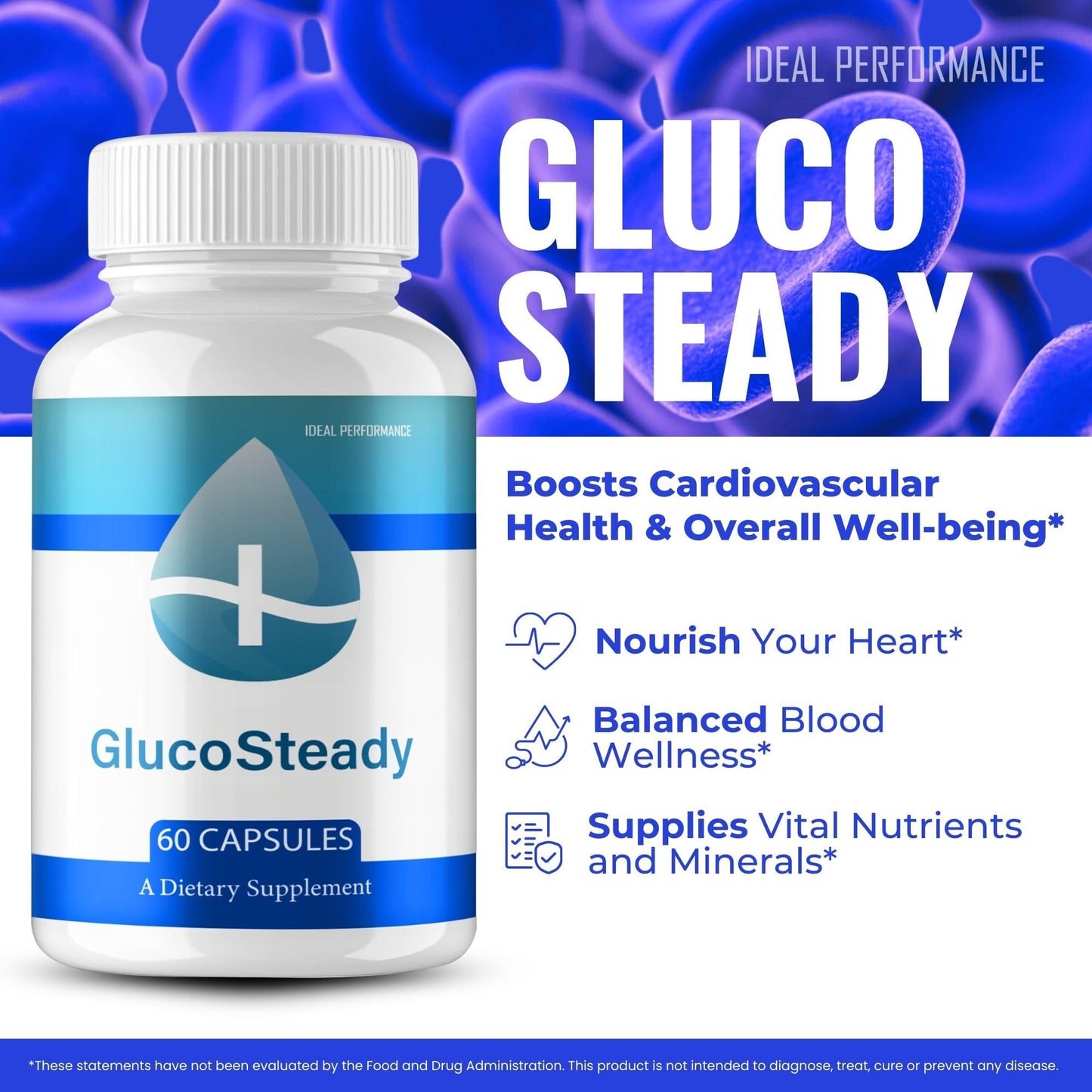 IDEAL PERFORMANCE Gluco Steady Capsules, 300 Capsules