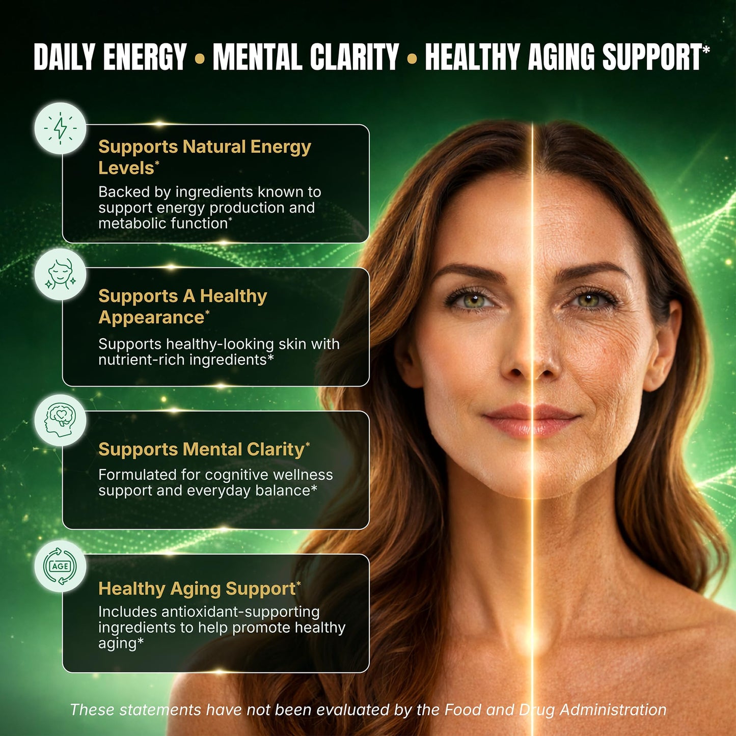 Raitera NAD+ Supplement with Nicotinamide Riboside, Resveratrol & Quercetin, Premium Cellular Energy & Healthy Aging Support, NMN Alternative, 120 Capsules