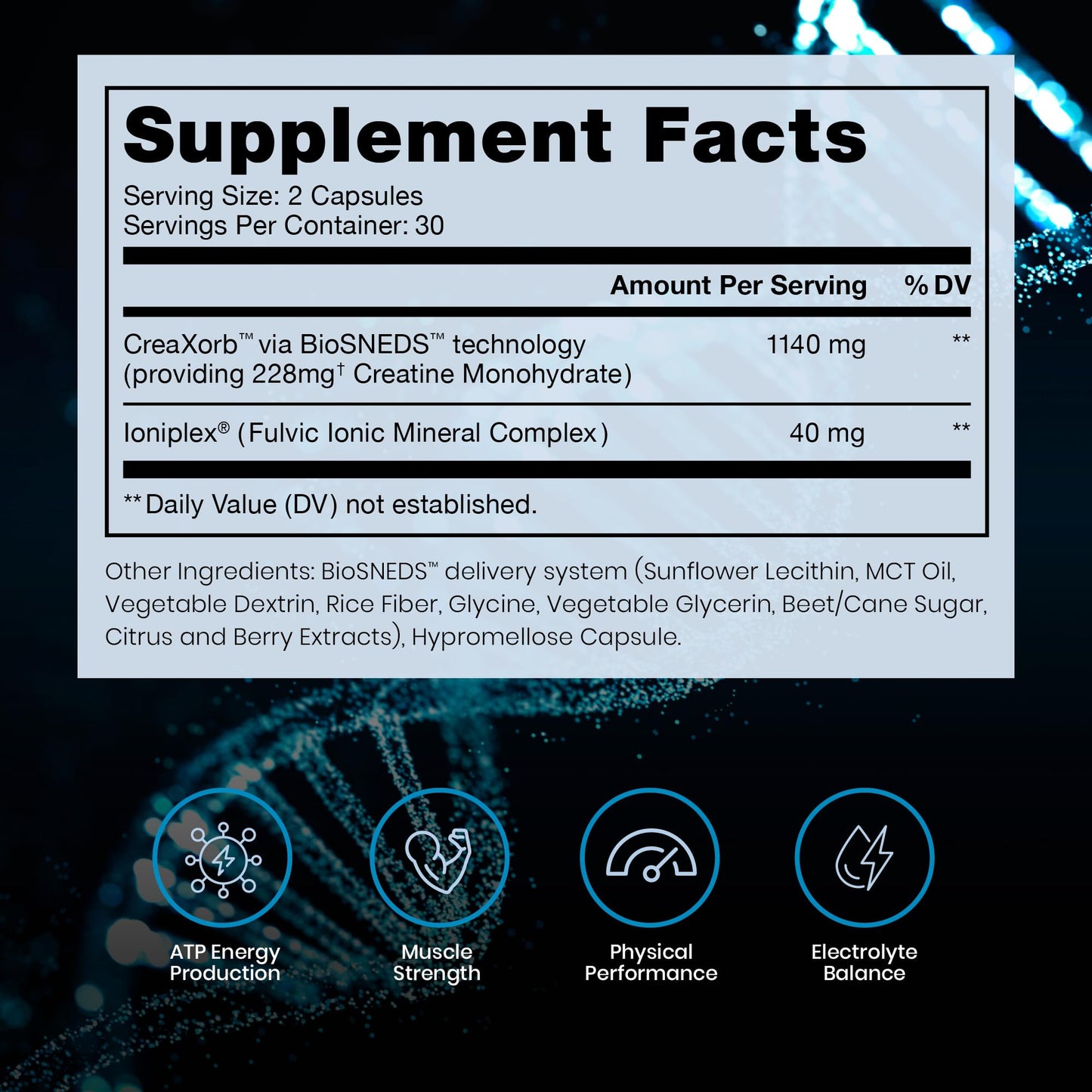 Pure Therapro Rx Creatine Capsules, 60 Capsules