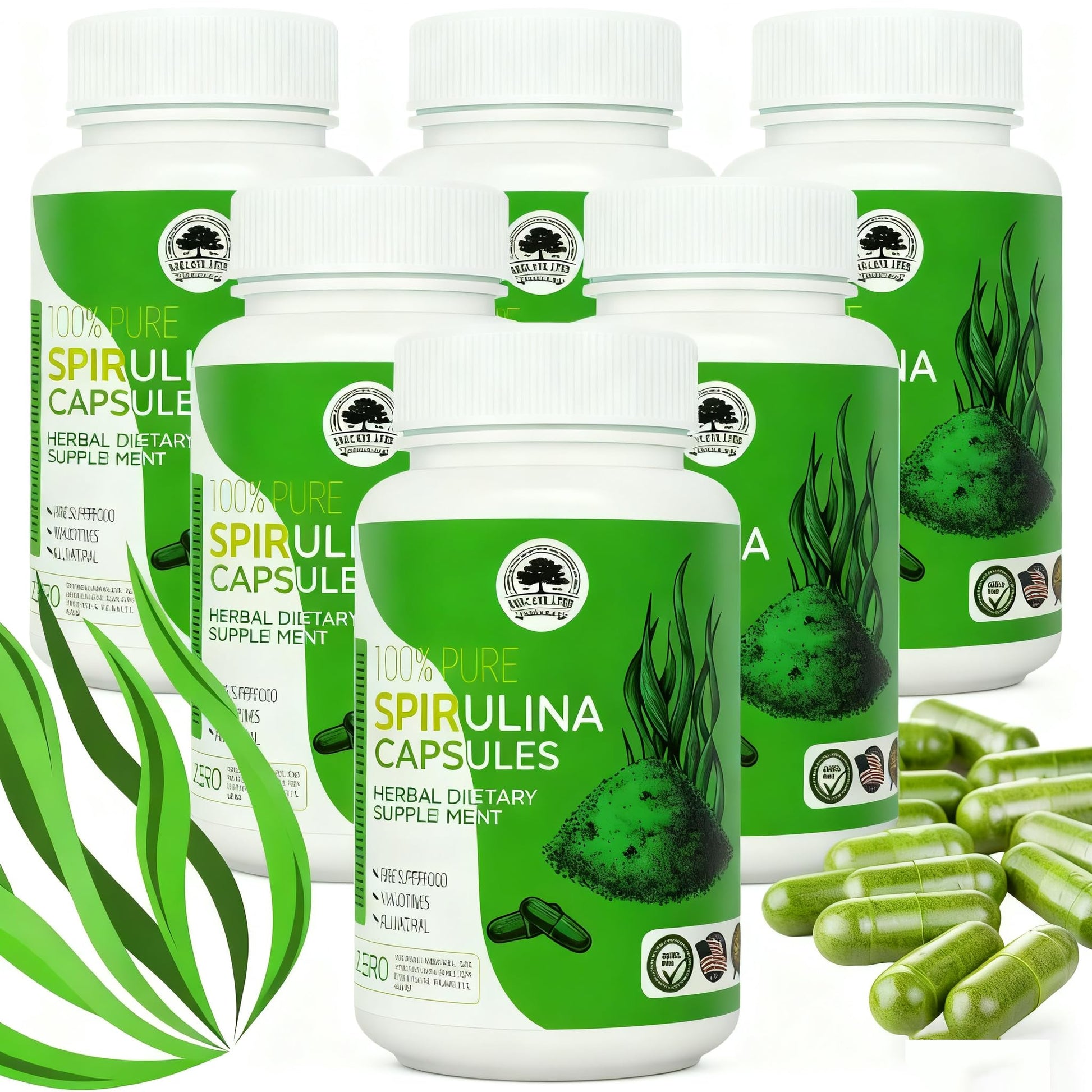 DABC OAK LAND Spirulina Tablet 6 Bottles