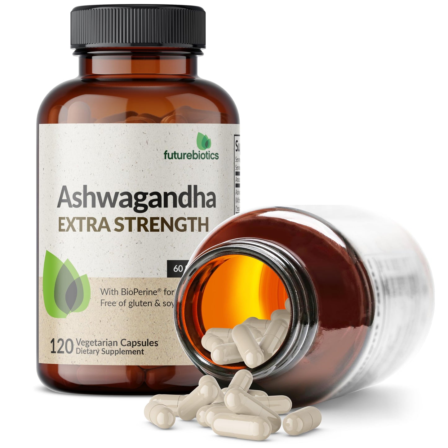 Futurebiotics Ashwagandha Extra Strength Stress & Mood Support Capsule, 120 Count