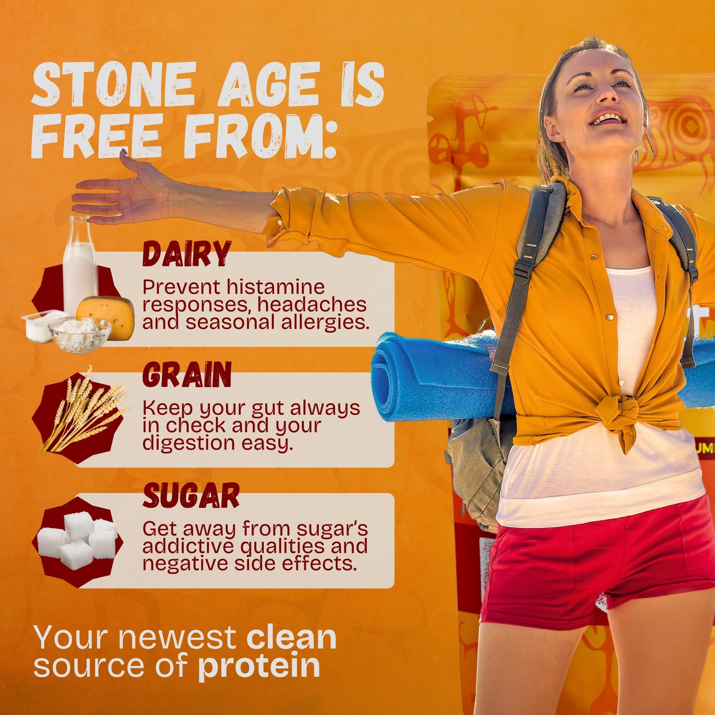 Nutra-Farms Stone Age Protein Egg White Protein Powder 31.7466 oz