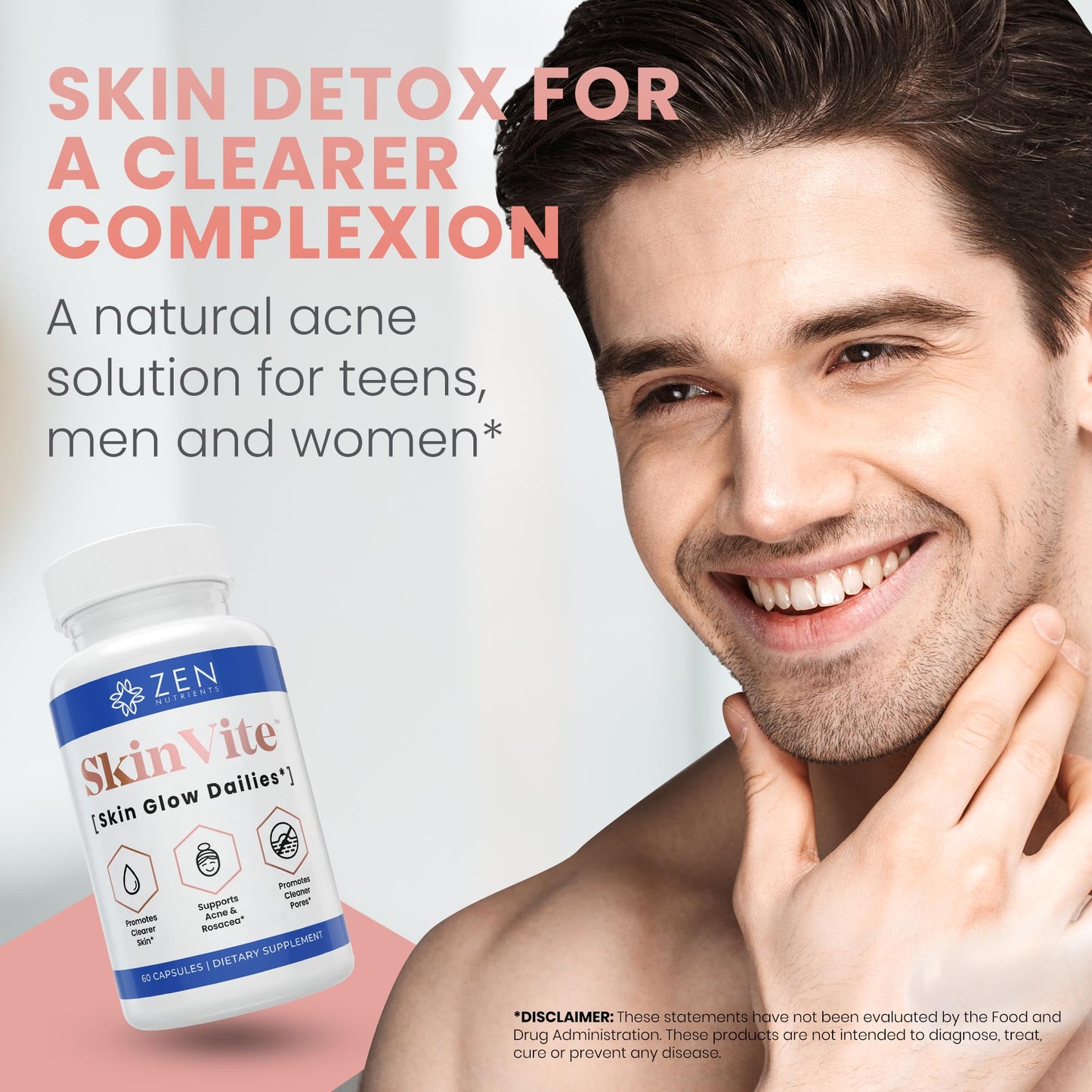 Zen Nutrients SkinVite Natural Skin Supplement Capsule 60 Count