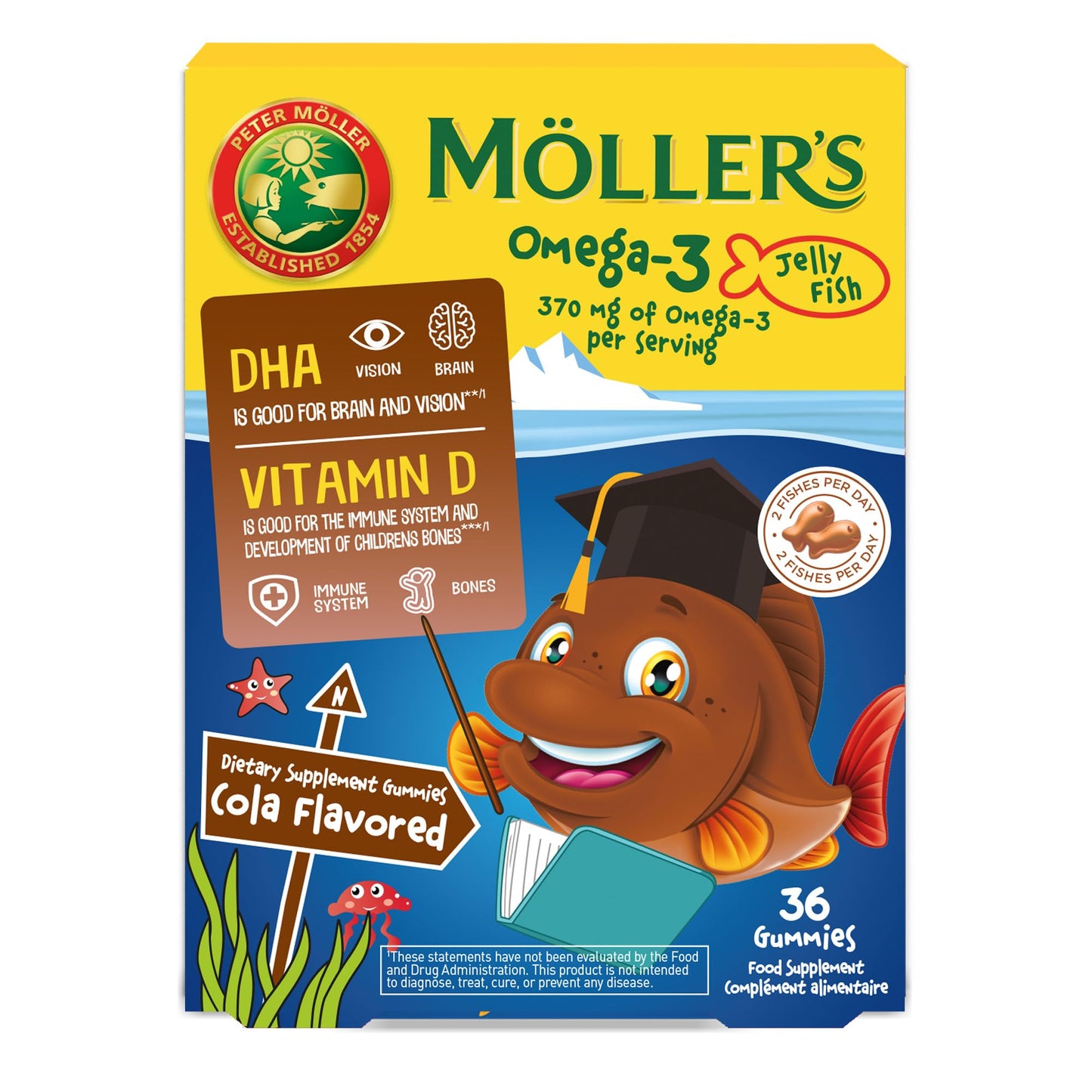 MÖLLER'S Omega-3 Gummies for Children, 36 Count