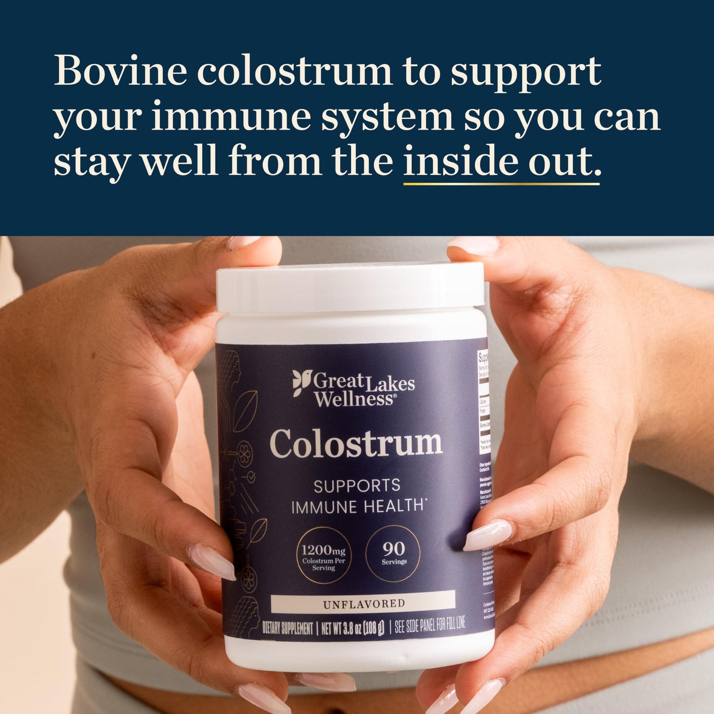 Great Lakes Wellness Colostrum Supplement Powder, 46