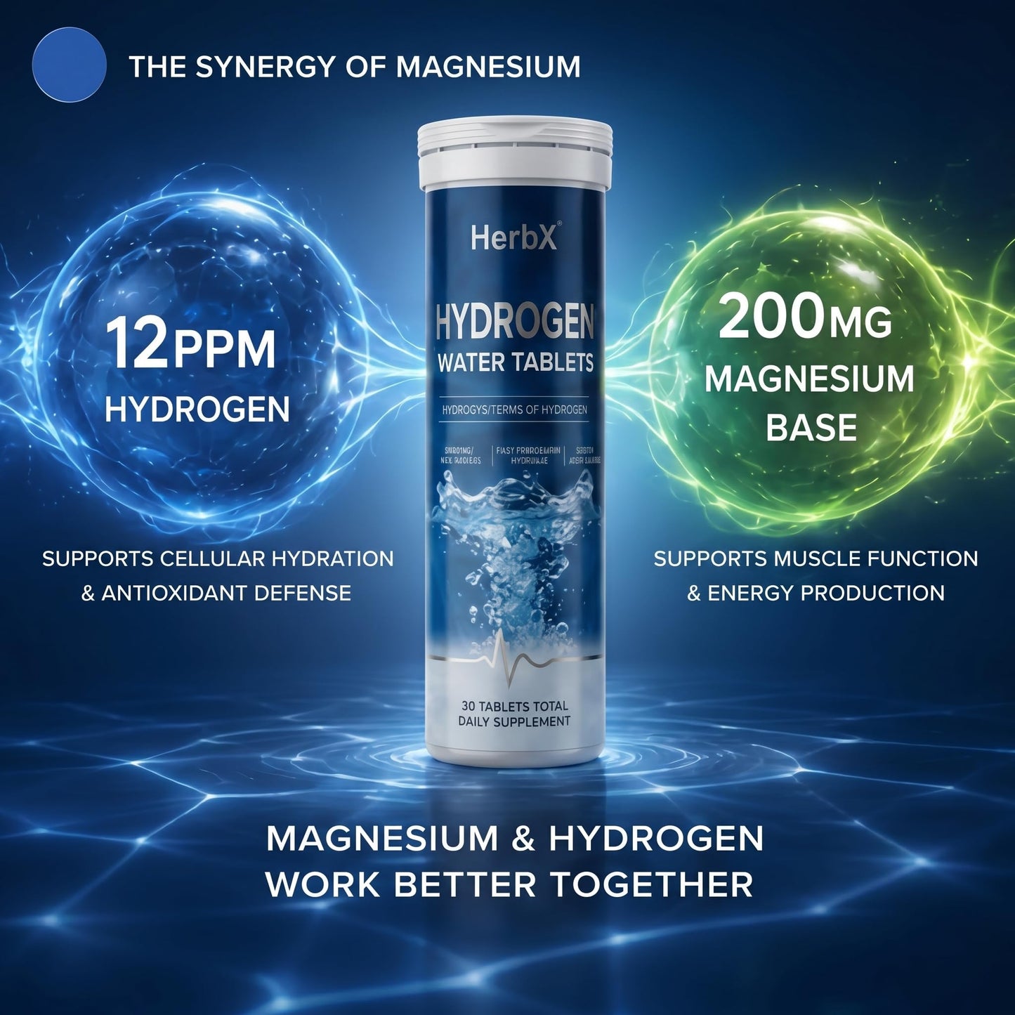 HerbX Hydrogen Water Tablets, 300 Tablets