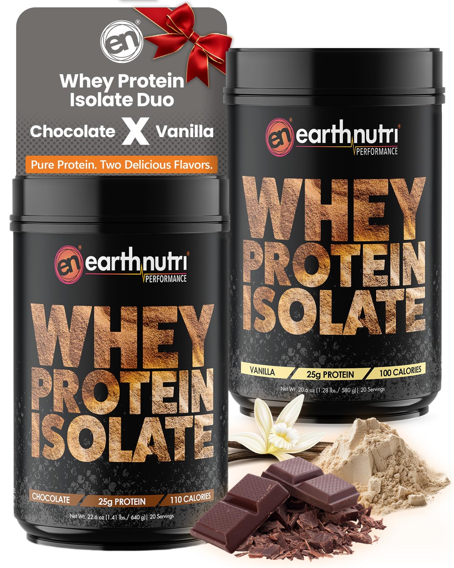 EarthNutri Whey Isolate Protein Powder Bundle 53.3