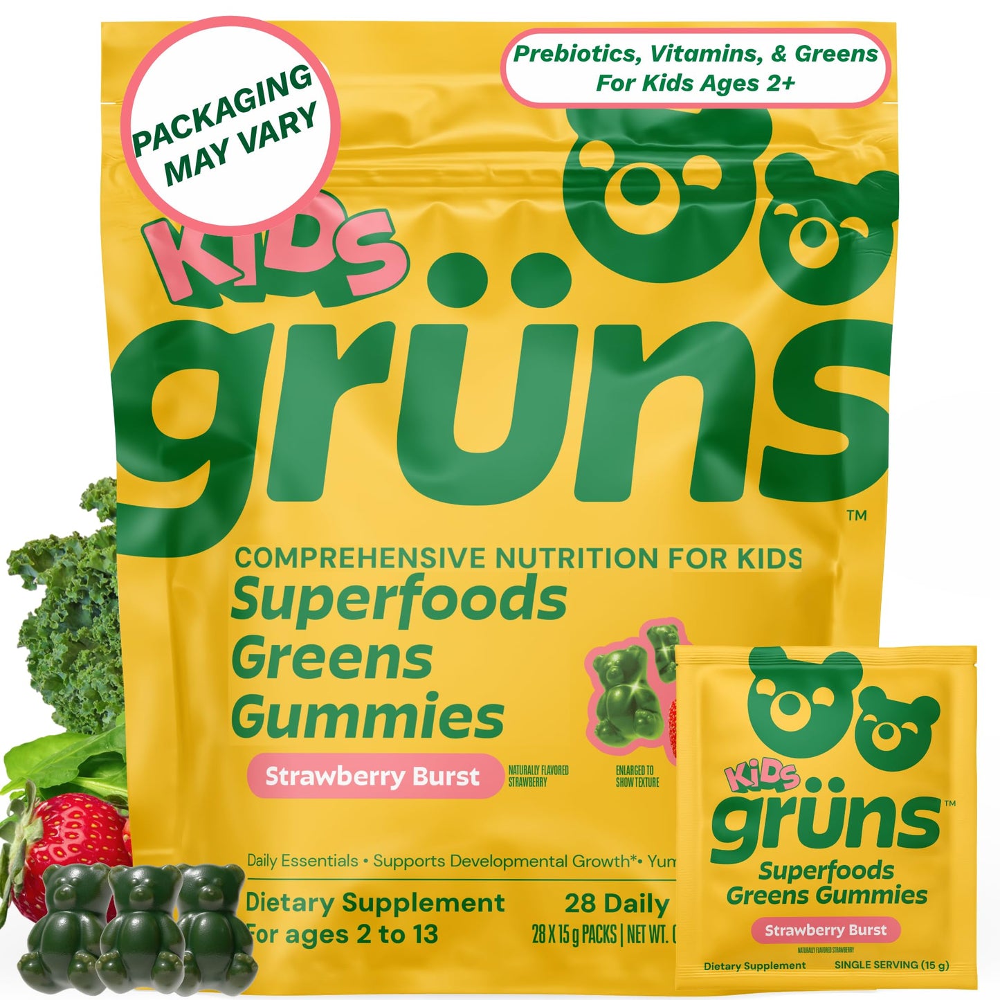 Grüns Kids Multivitamin Gummies, 168 Count