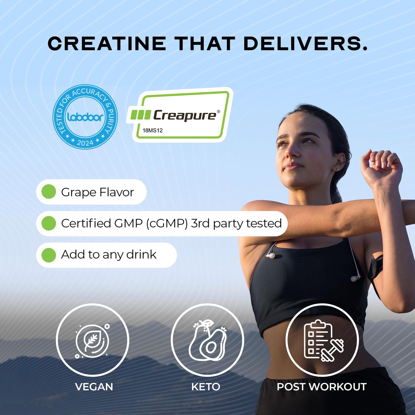 Muscle Feast Creapure Creatine Monohydrate Powder, 10.58 oz
