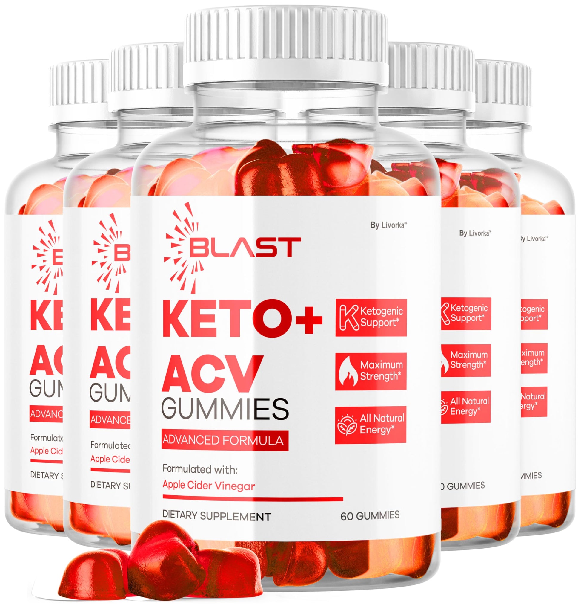 LIVORKA Blast Keto ACV Gummies, 300 Count