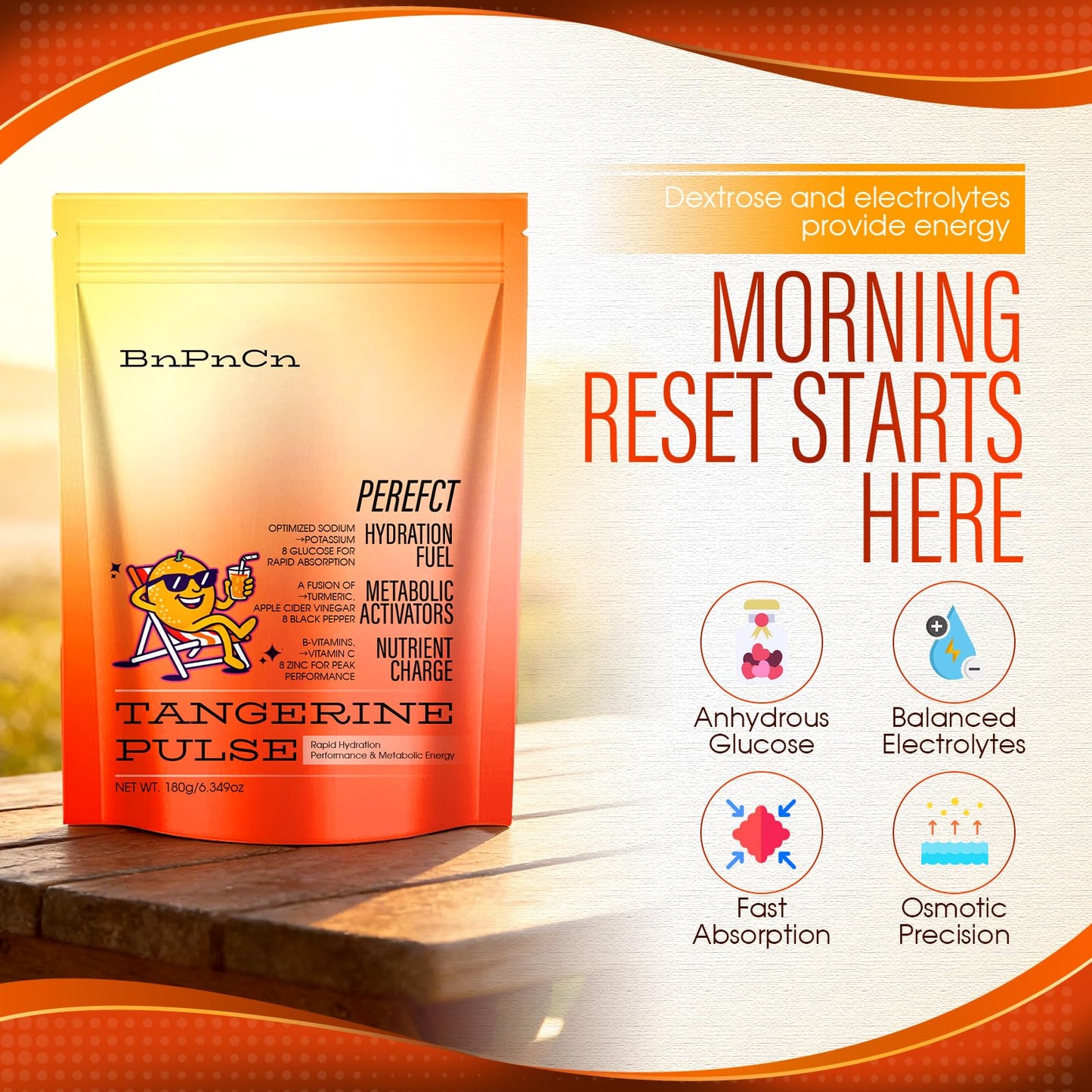 BnPnCn Perfect Morning Tangerine Pulse Electrolyte Capsules, 1 Count