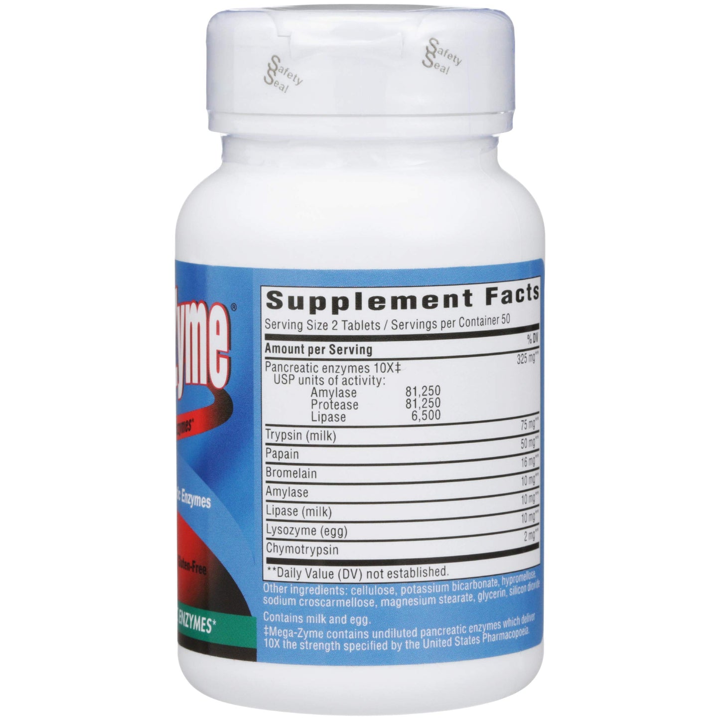Enzymatic Therapy Mega-Zyme 10X Original Formula Tablet, 100 Count