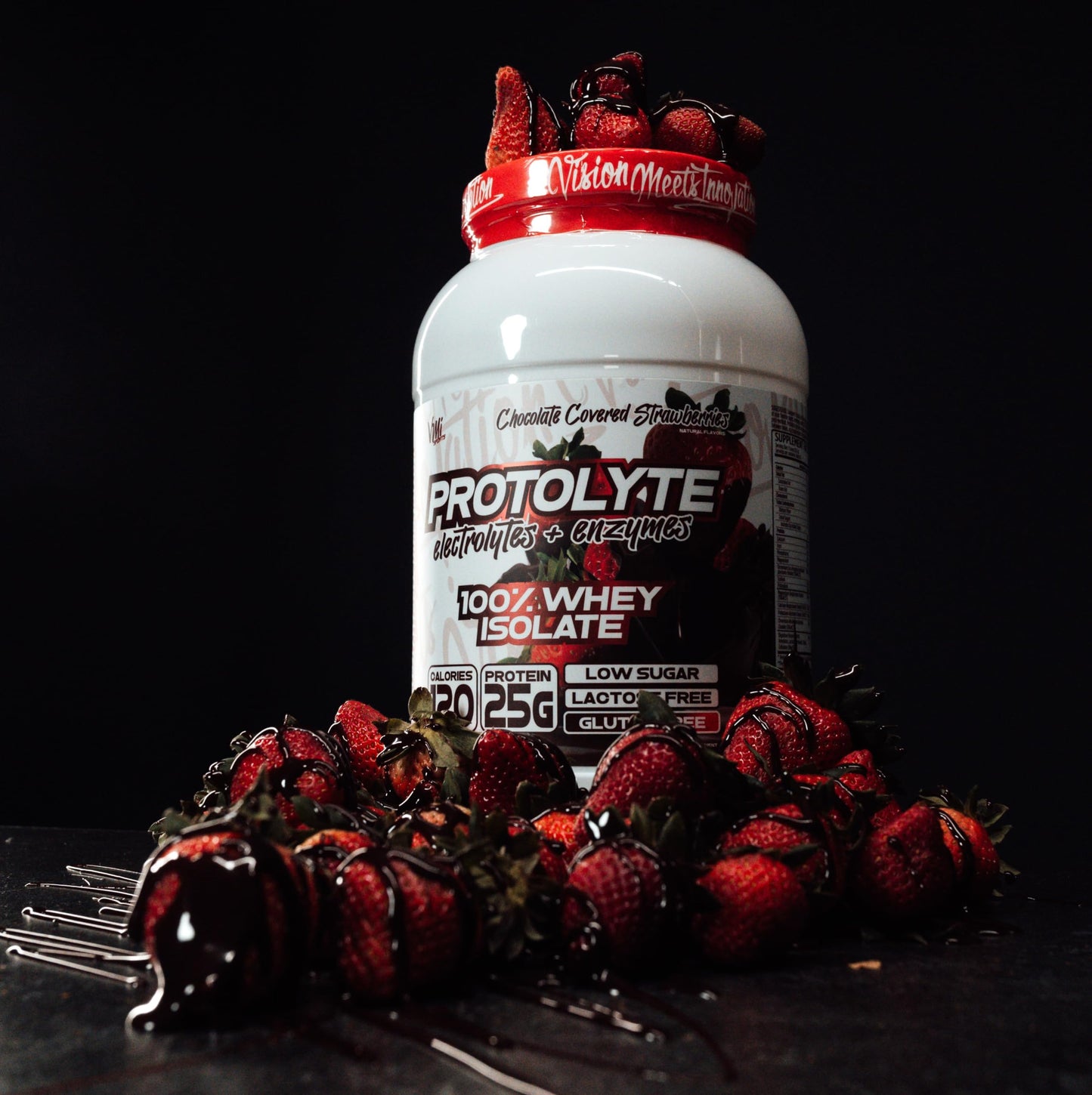 VMI Sports ProtoLyte Whey Isolate Protein Powder, 1.6 lb, Chocolate Covered Strawberries, 25.6 Servings