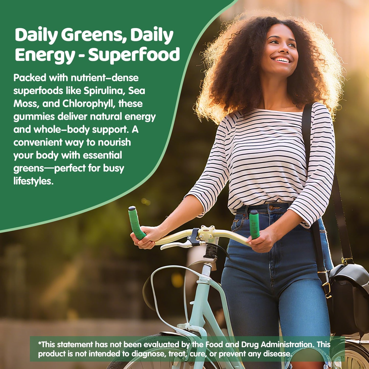 IIEltruiom Super Greens Gummies with Spirulina 2500mg, 13+ Multivitamins 120 Gummies