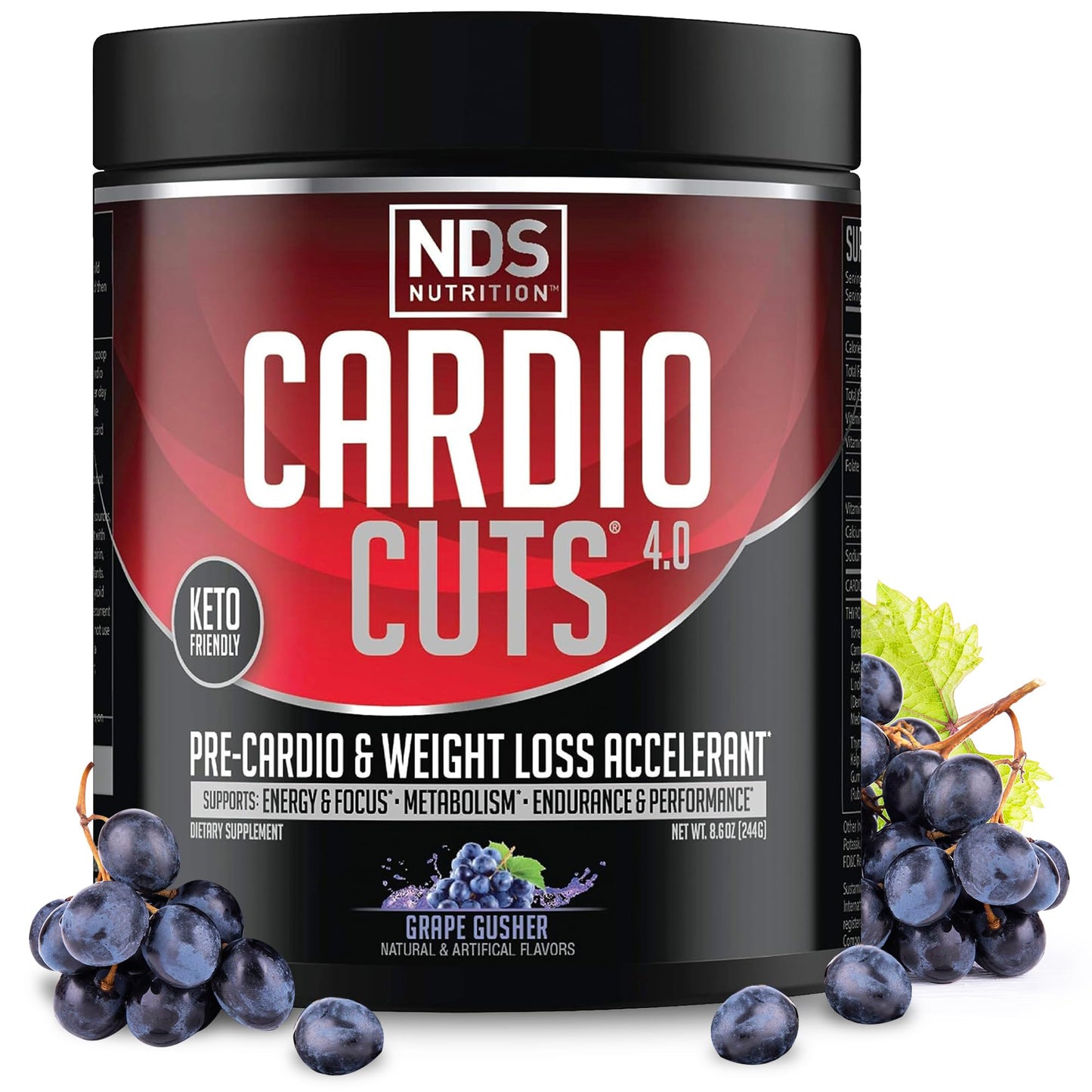 NDS Nutrition Cardio Cuts 4.0 Grape Gusher Powder, 8.6 oz