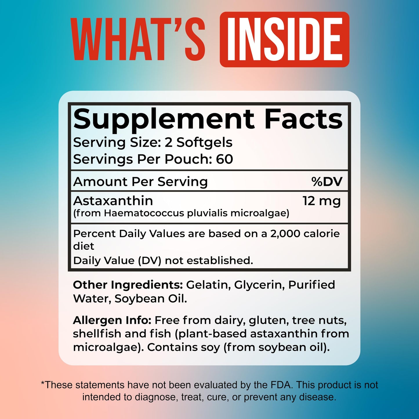 BEYOND LONGEVITY Astaxanthin 12mg Antioxidant Supplement from Microalgae Softgel 120