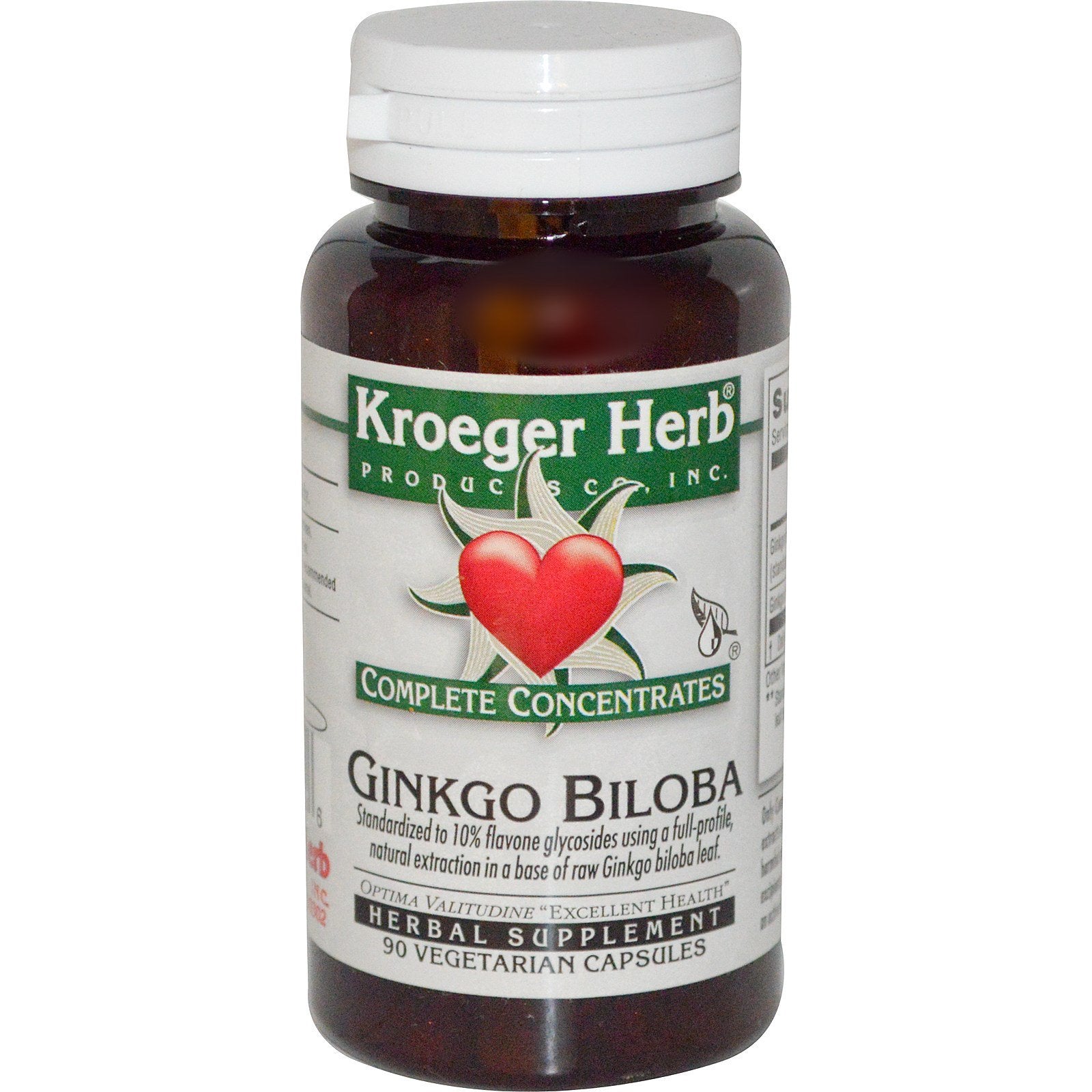 Kroeger Herb Products Ginkgo Biloba 10% Capsules 90