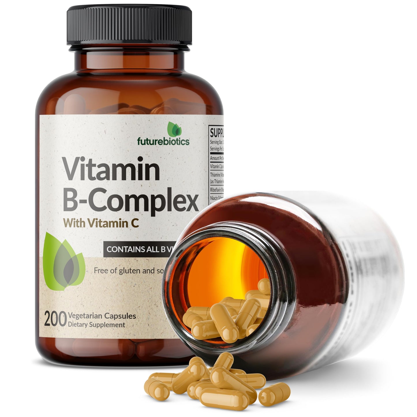 Futurebiotics Vitamin B Complex with Vitamin C 200 Capsules