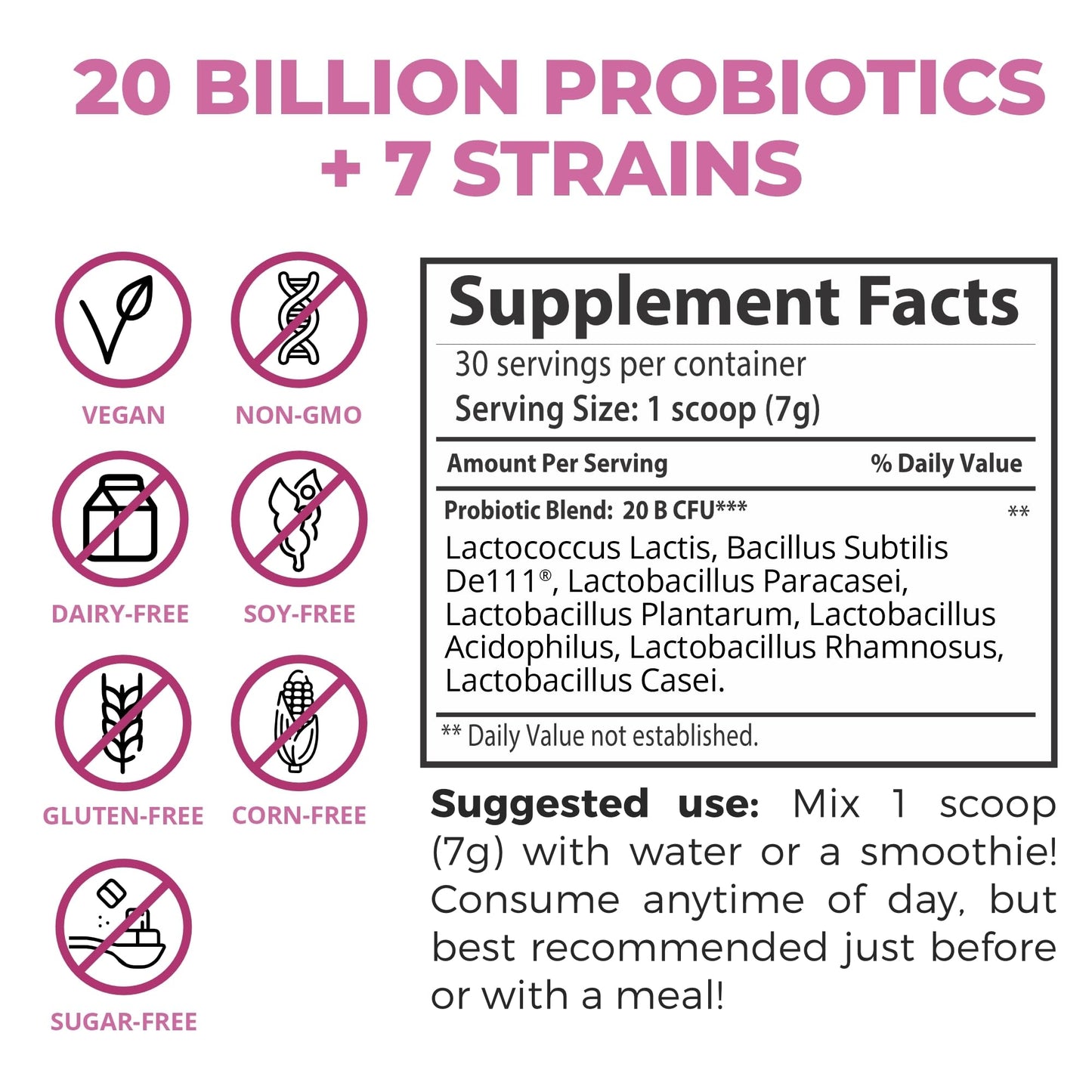 Teami Prebiotic and Probiotic Powder for Women (Powder), Triple Berry Gut Love, 7.4 Ounce