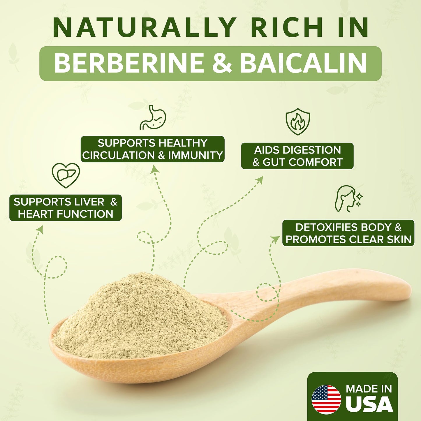 Dimmak Herbs Organic Scutellaria Baicalensis Extract 5:1 (Chinese Skullcap) Powder, 4 oz