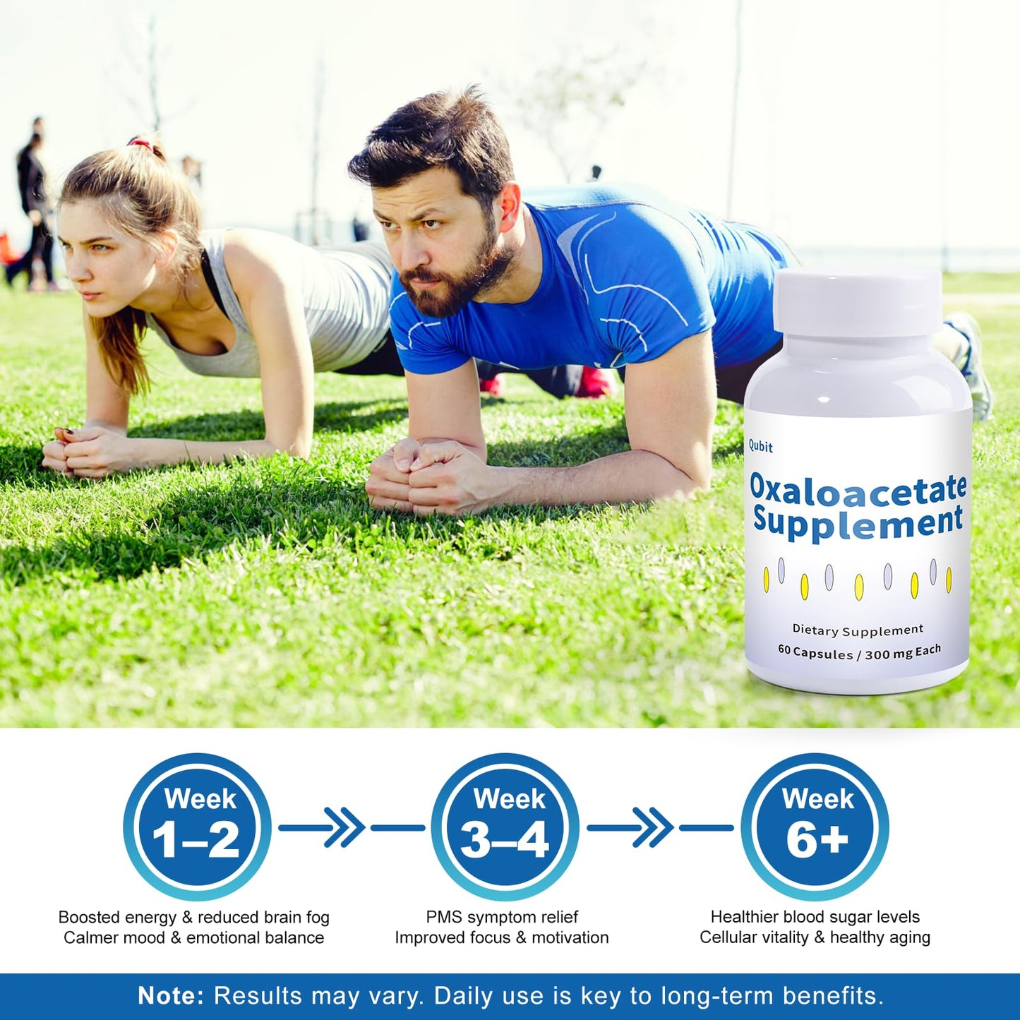 ZOXY Oxaloacetate Supplement – Cellular Energy, Brain & Metabolic Support – with Vitamin C – for Fatigue, Brain Fog, 60 Capsules